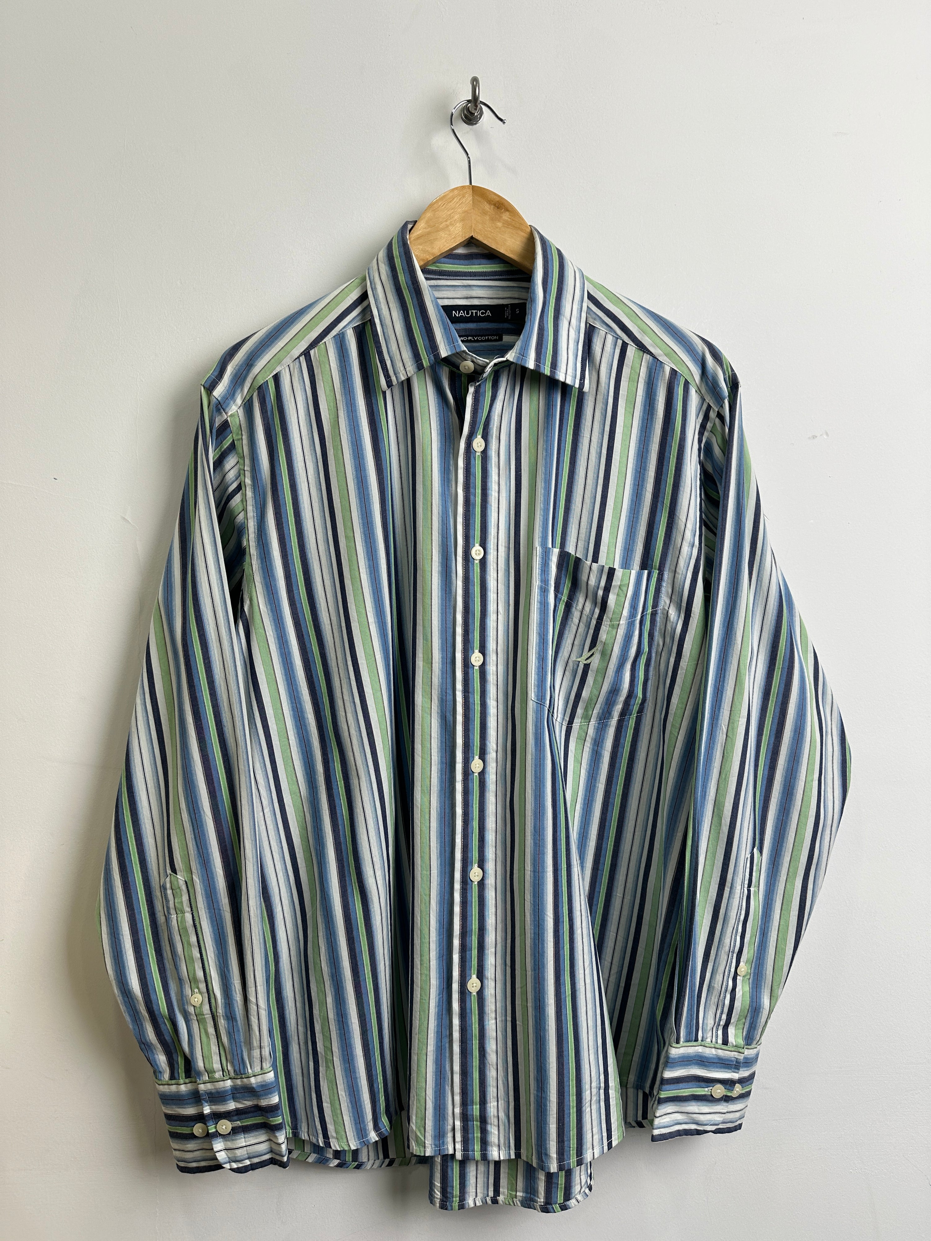 NAUTICA vintage long-sleeve shirt with stripes - thrift.mt