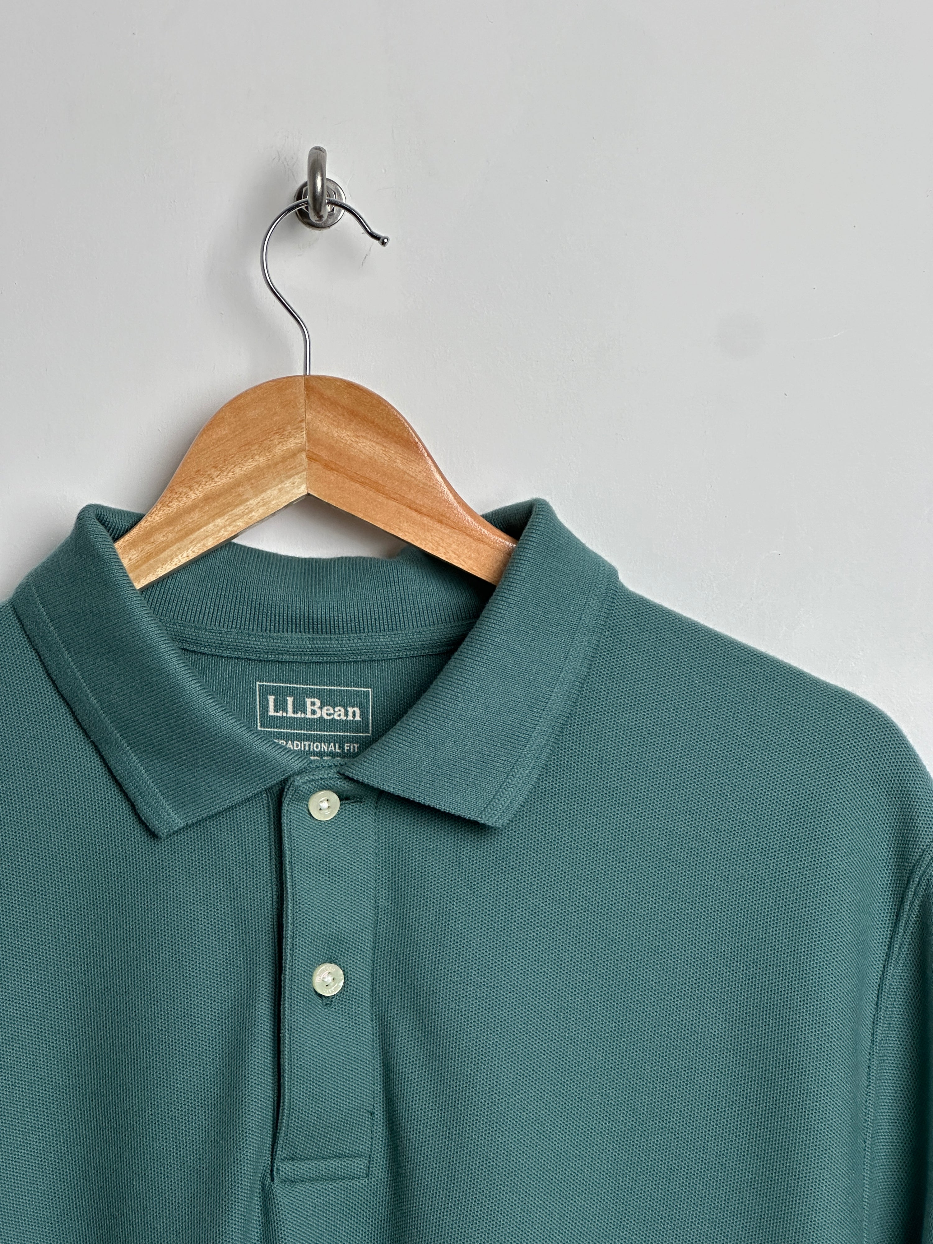 L.L. Bean short-sleeve polo in teal - thrift.mt