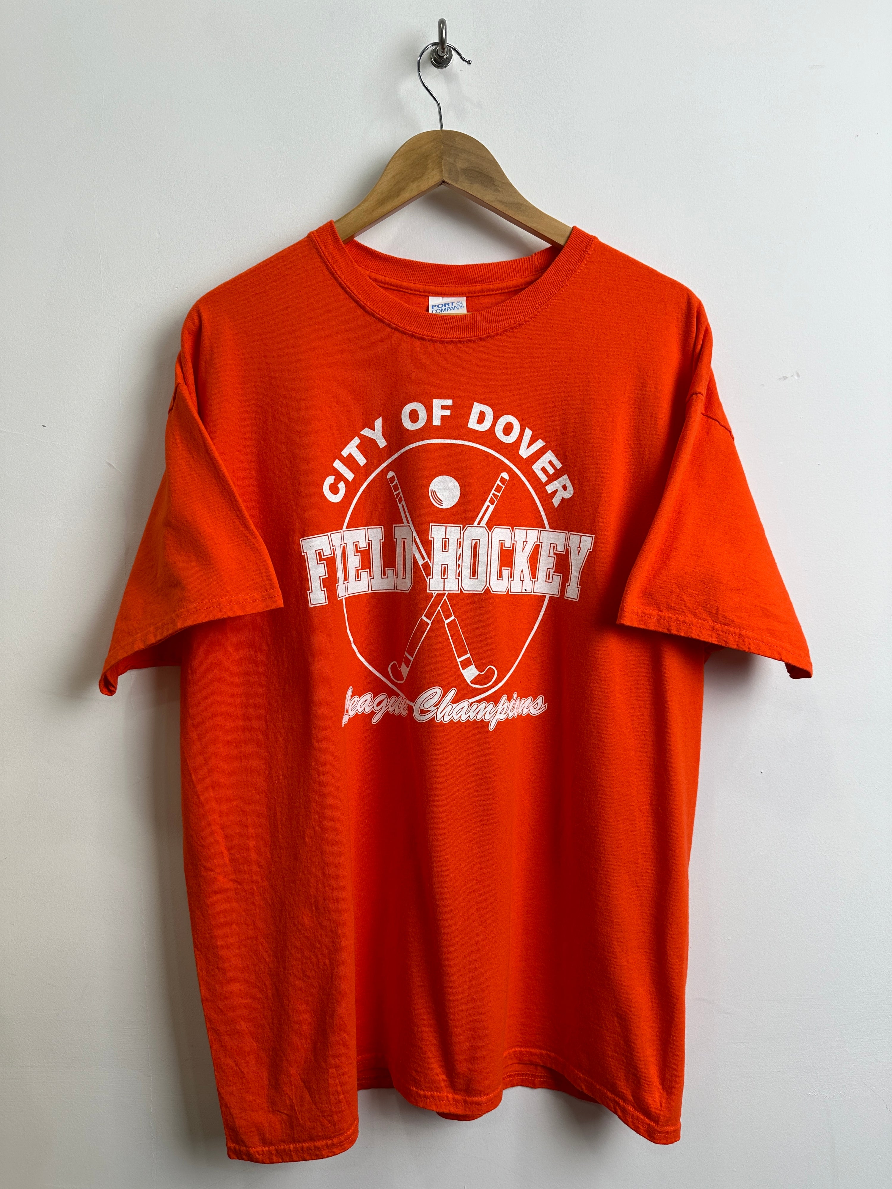 City of Dover Field Hockey tee in orange - thrift.mt