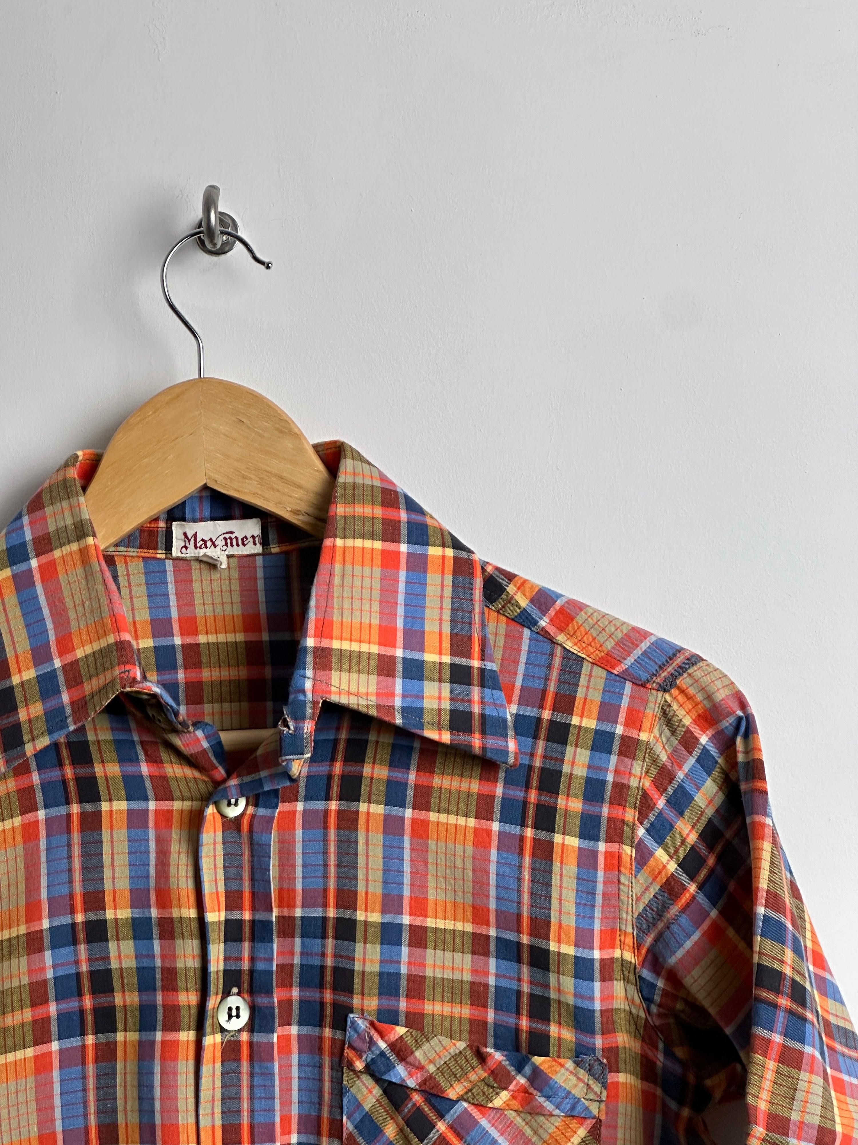 Maxmer vintage short-sleeve checked shirt - thrift.mt