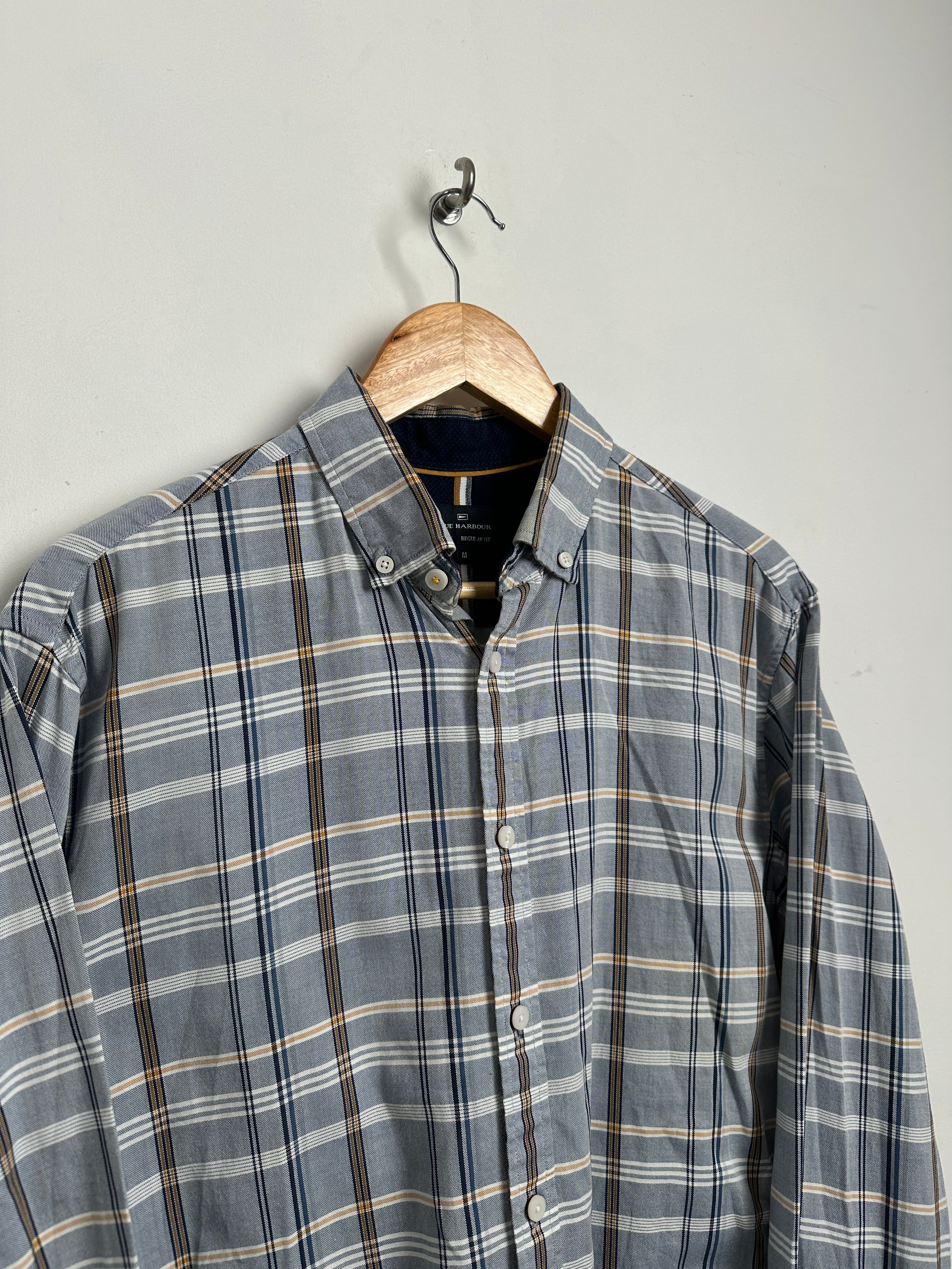 Blue Harbour plaid button up long sleeve - thrift.mt