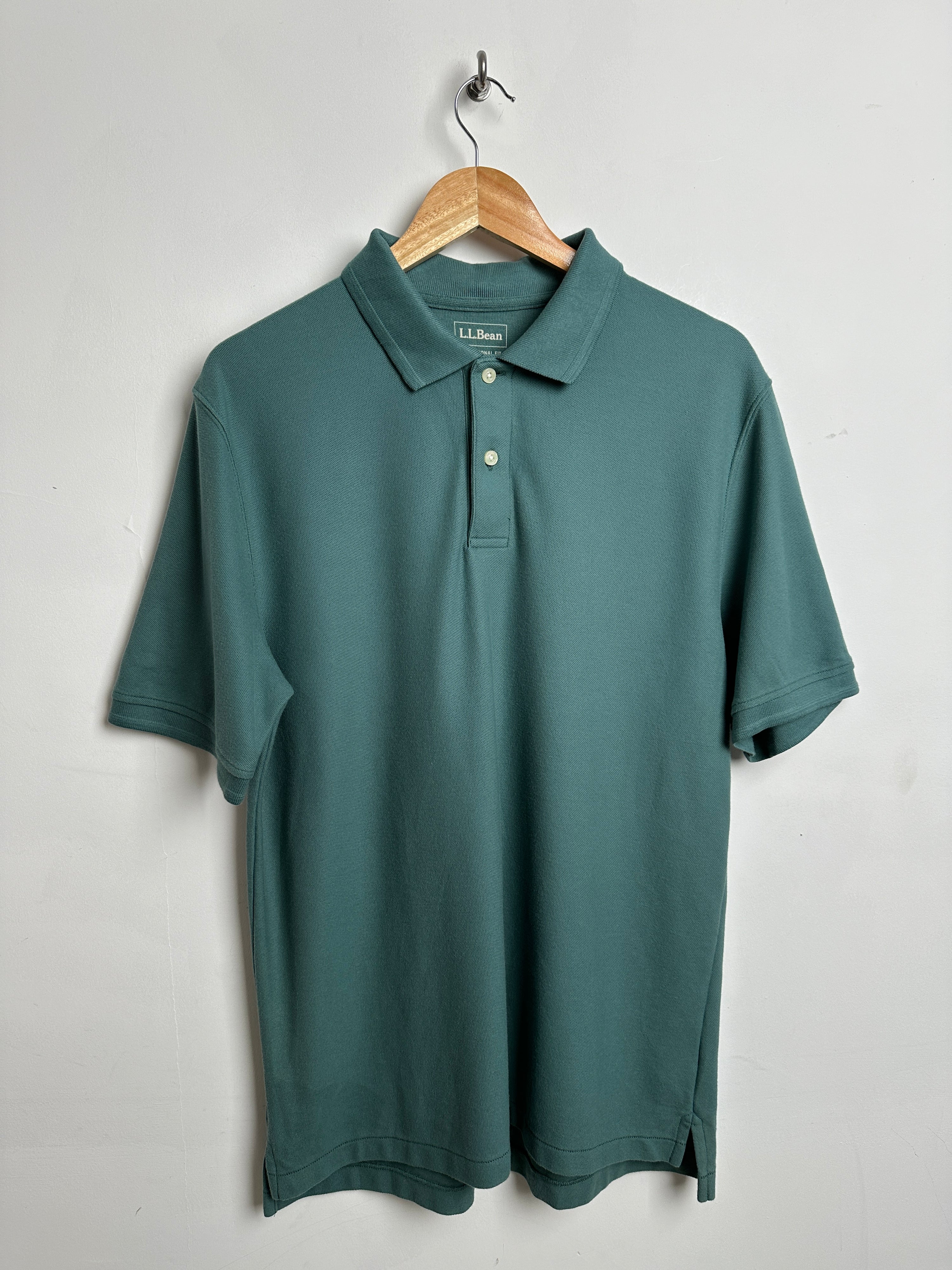 L.L. Bean short-sleeve polo in teal - thrift.mt