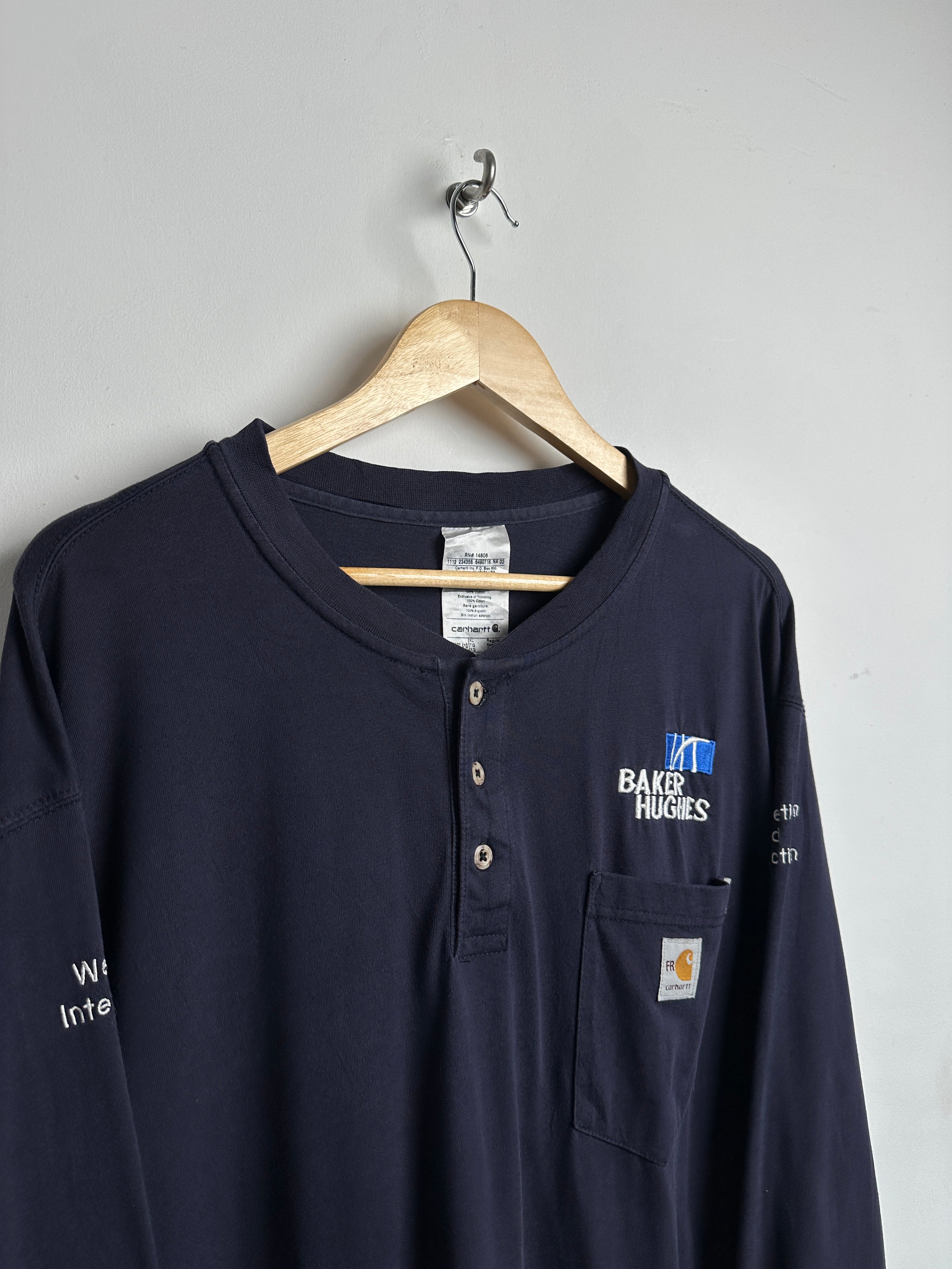 Carhartt Baker Hughes blue long sleeve - thrift.mt