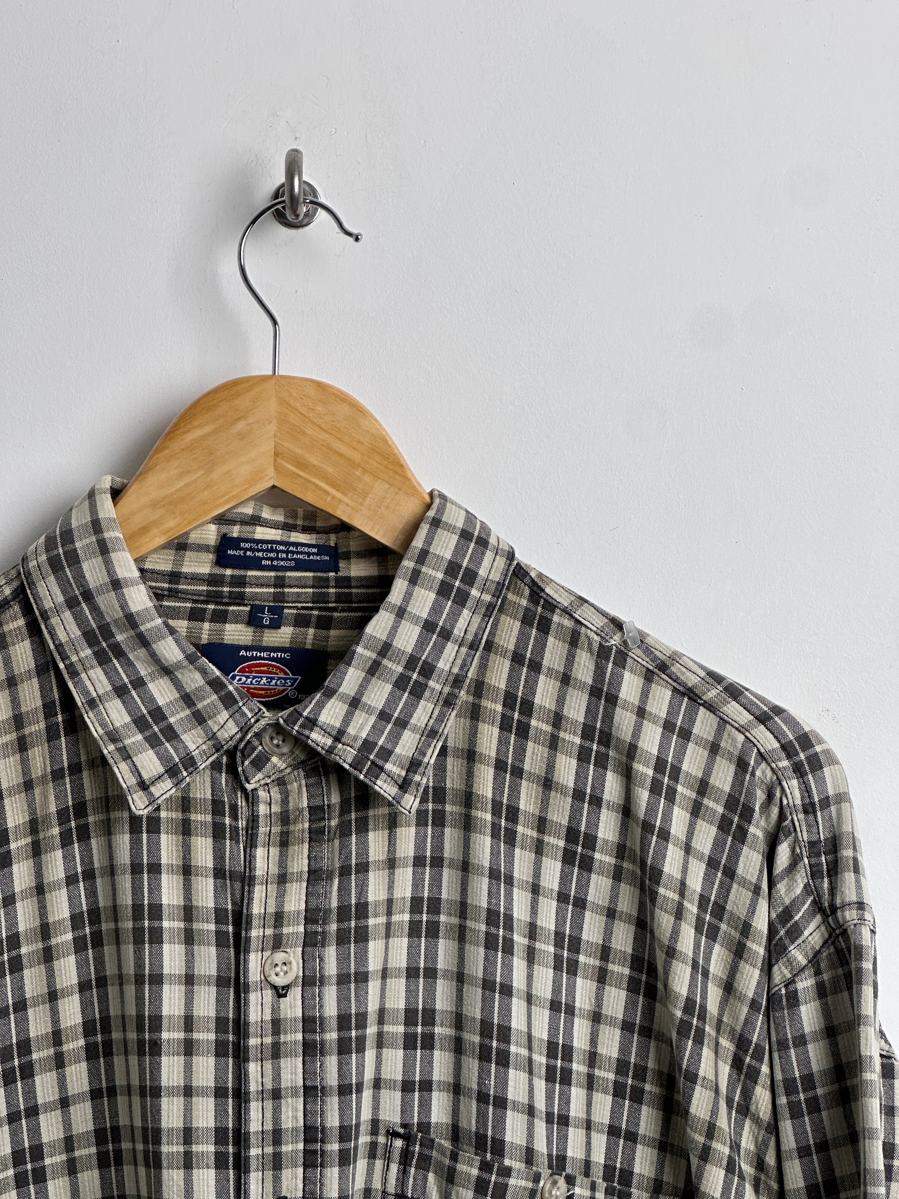 Dickies plaid long sleeve shirt - thrift.mt