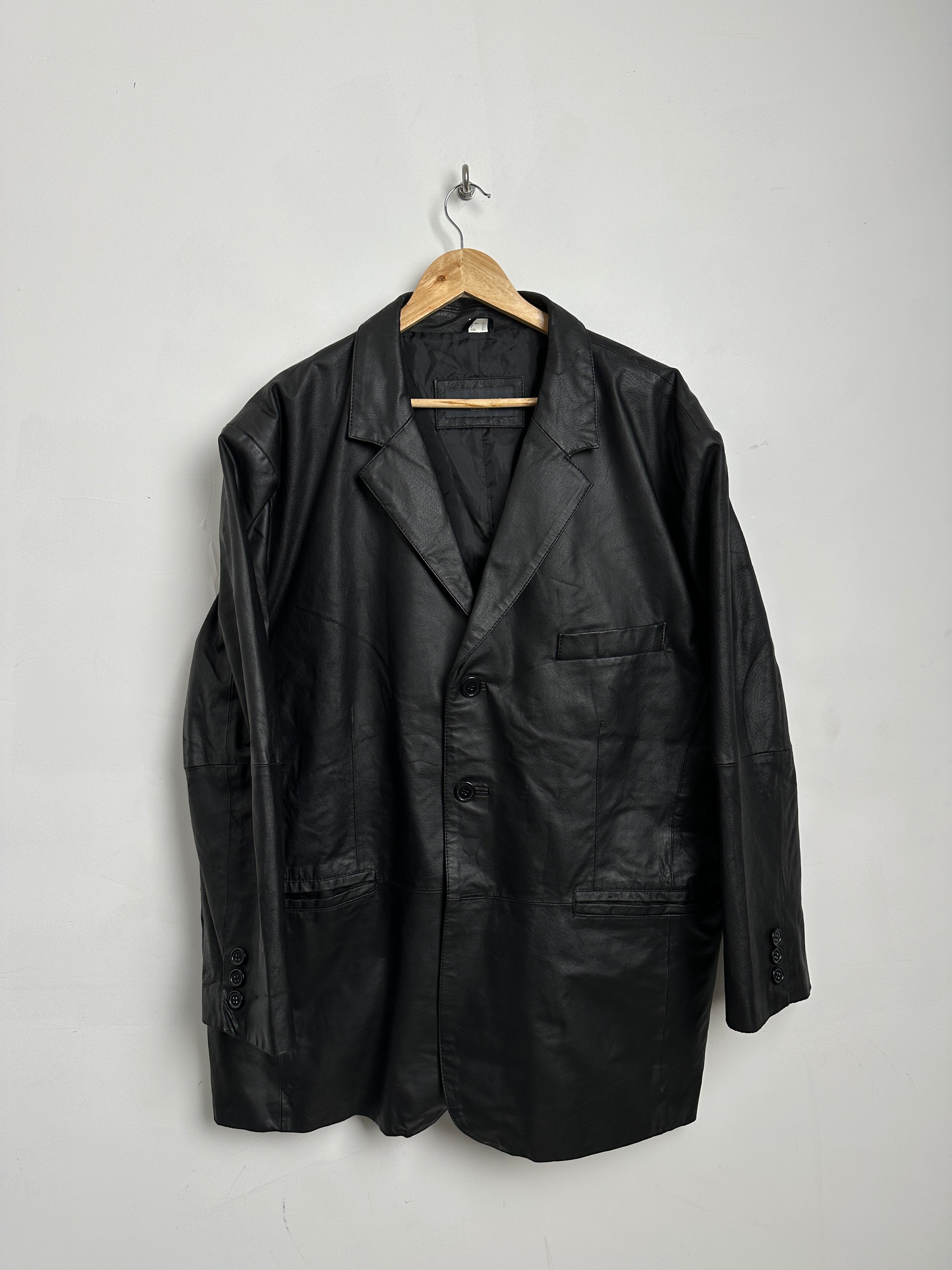 MAN’S WORLD leather blazer jacket - thrift.mt