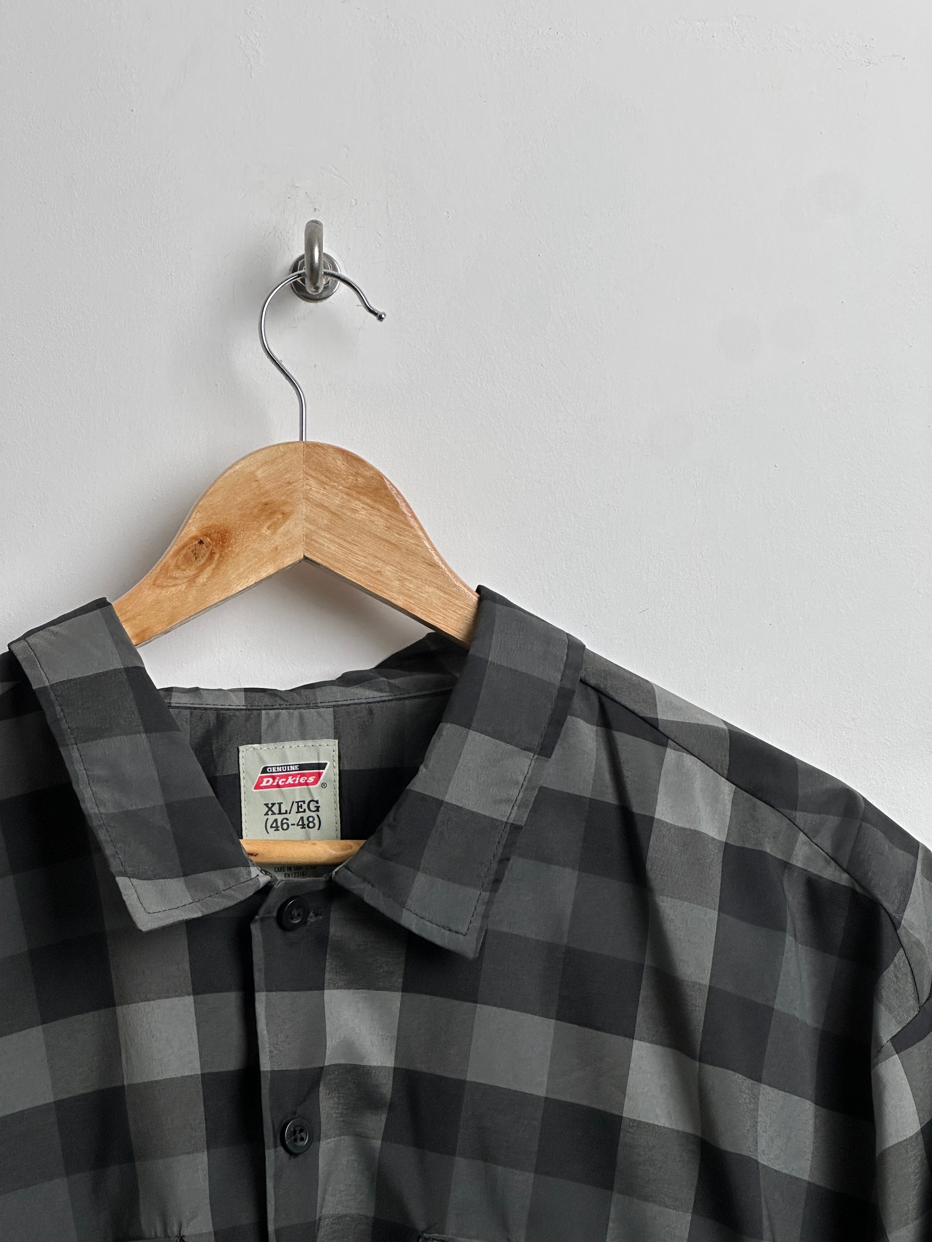 Dickies black and grey button up tee