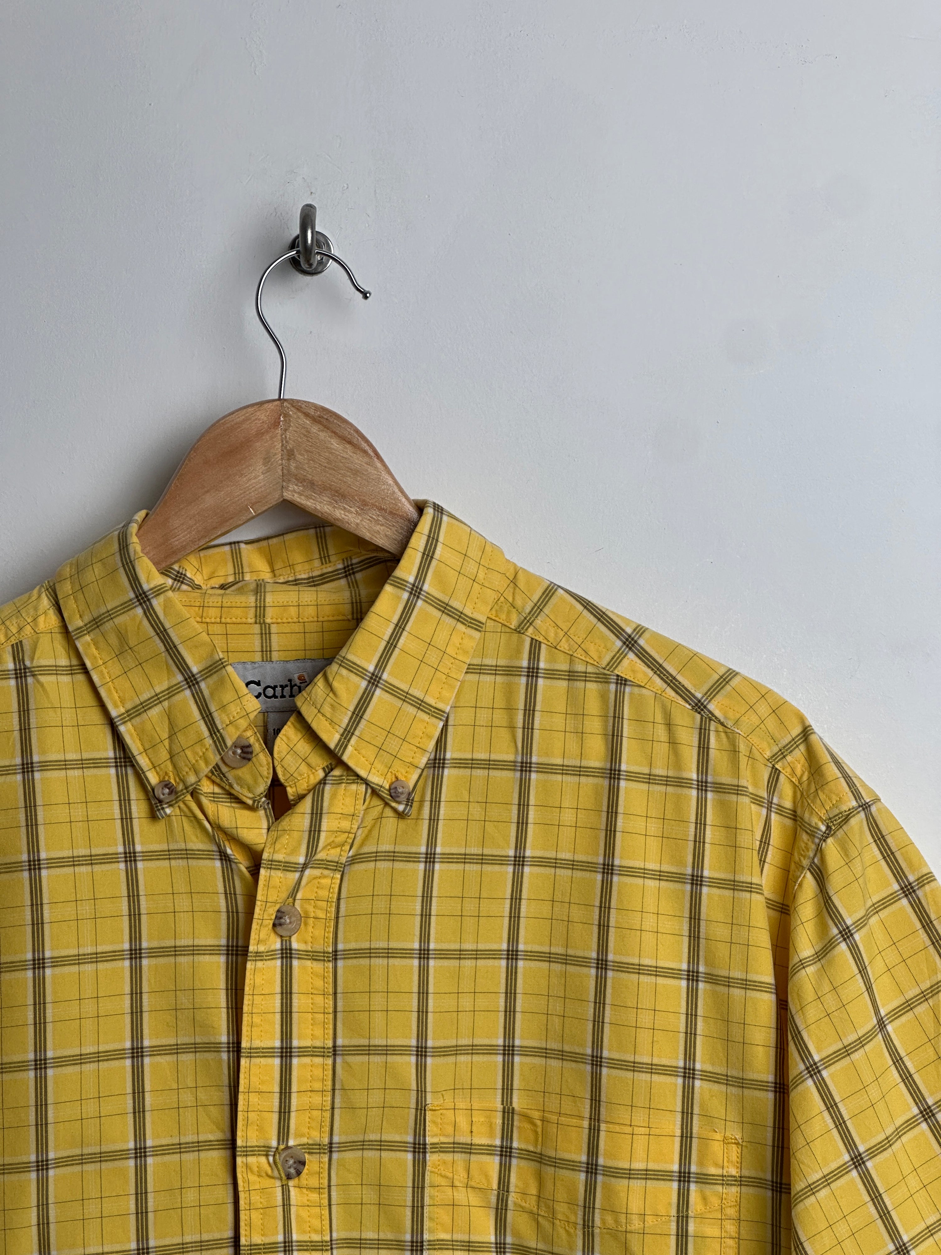 Carhartt button up yellow tee - thrift.mt