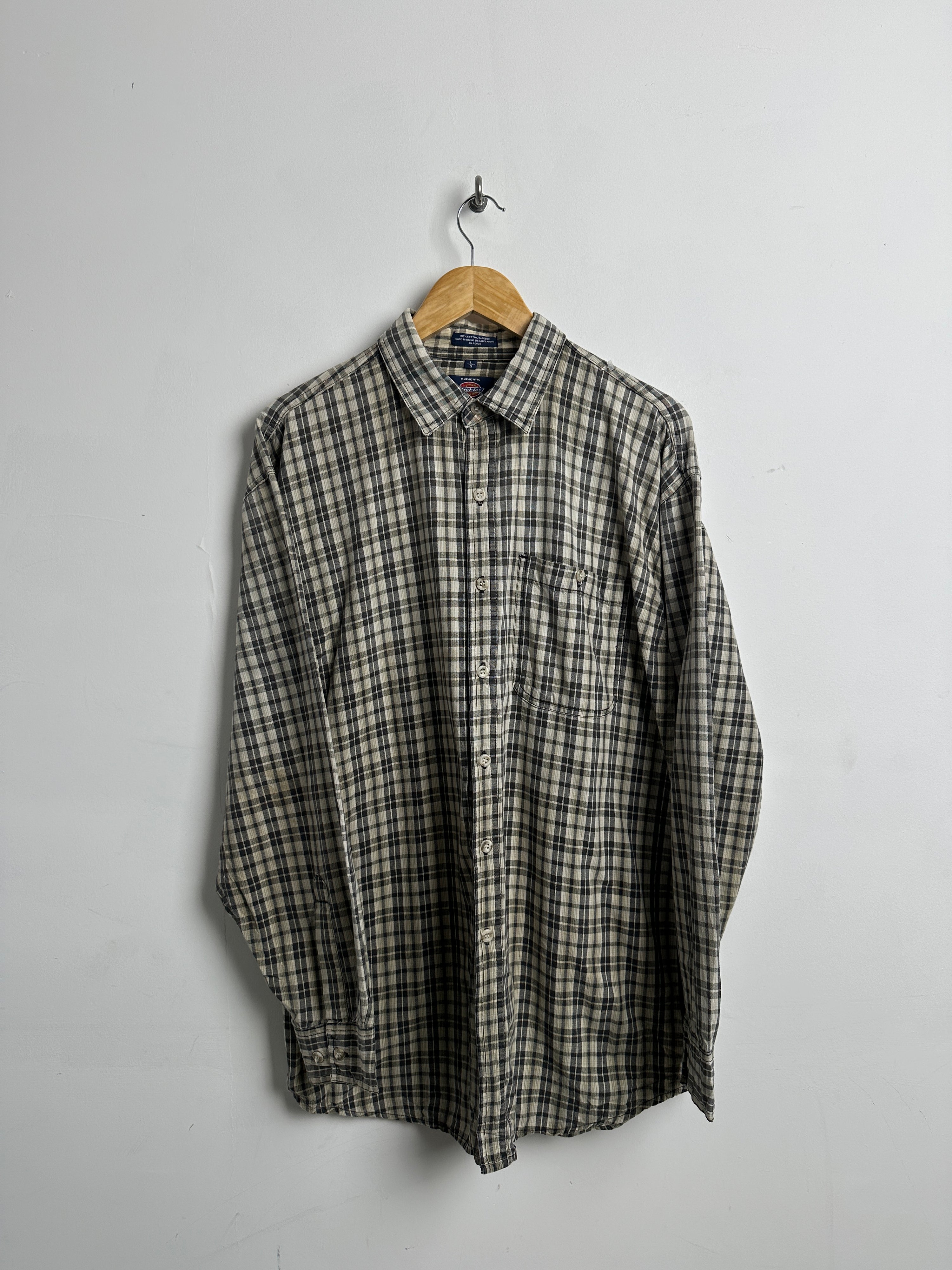 Dickies plaid long sleeve shirt - thrift.mt