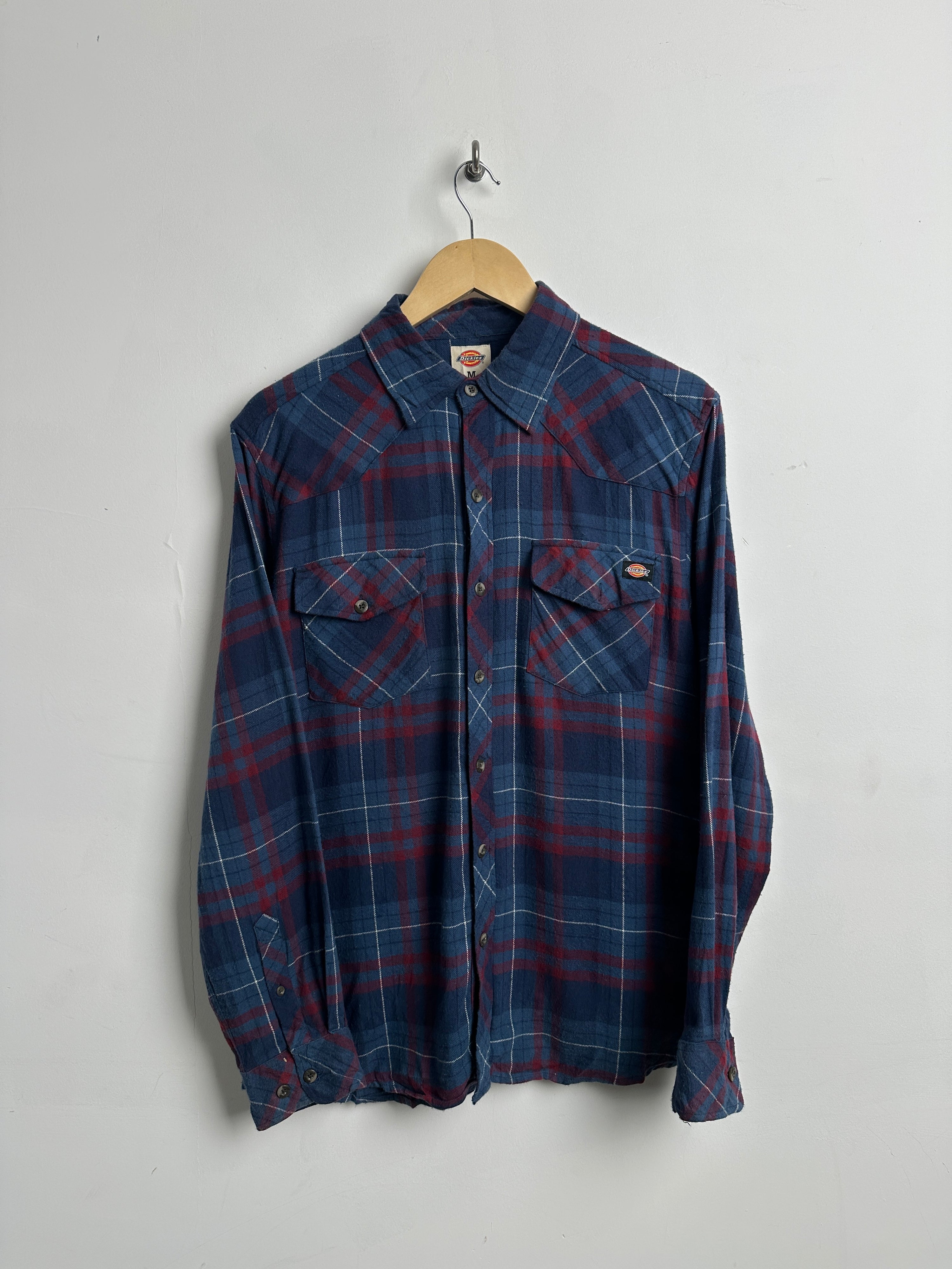 Dickies blue and red flannel - thrift.mt