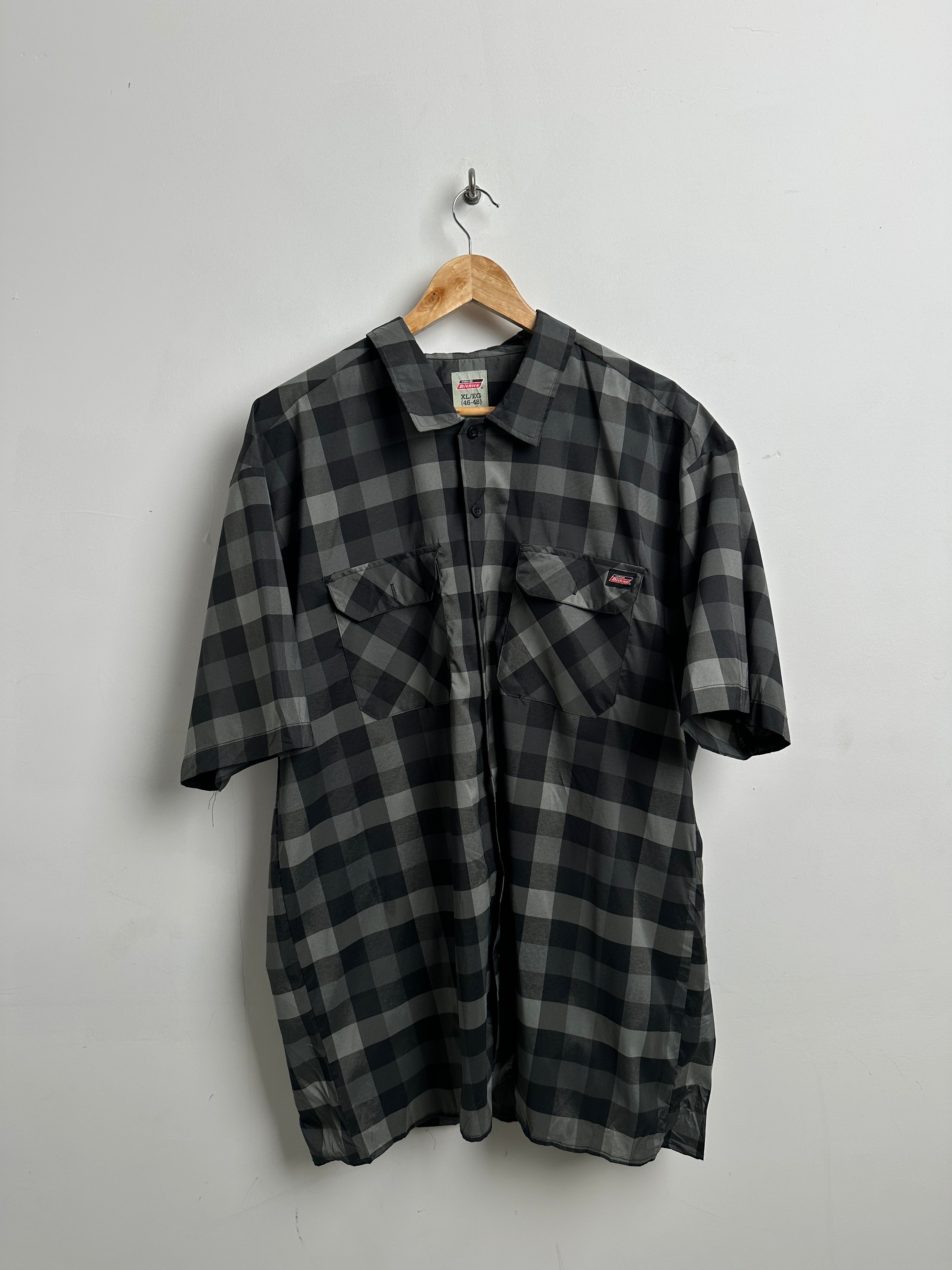 Dickies black and grey button up tee