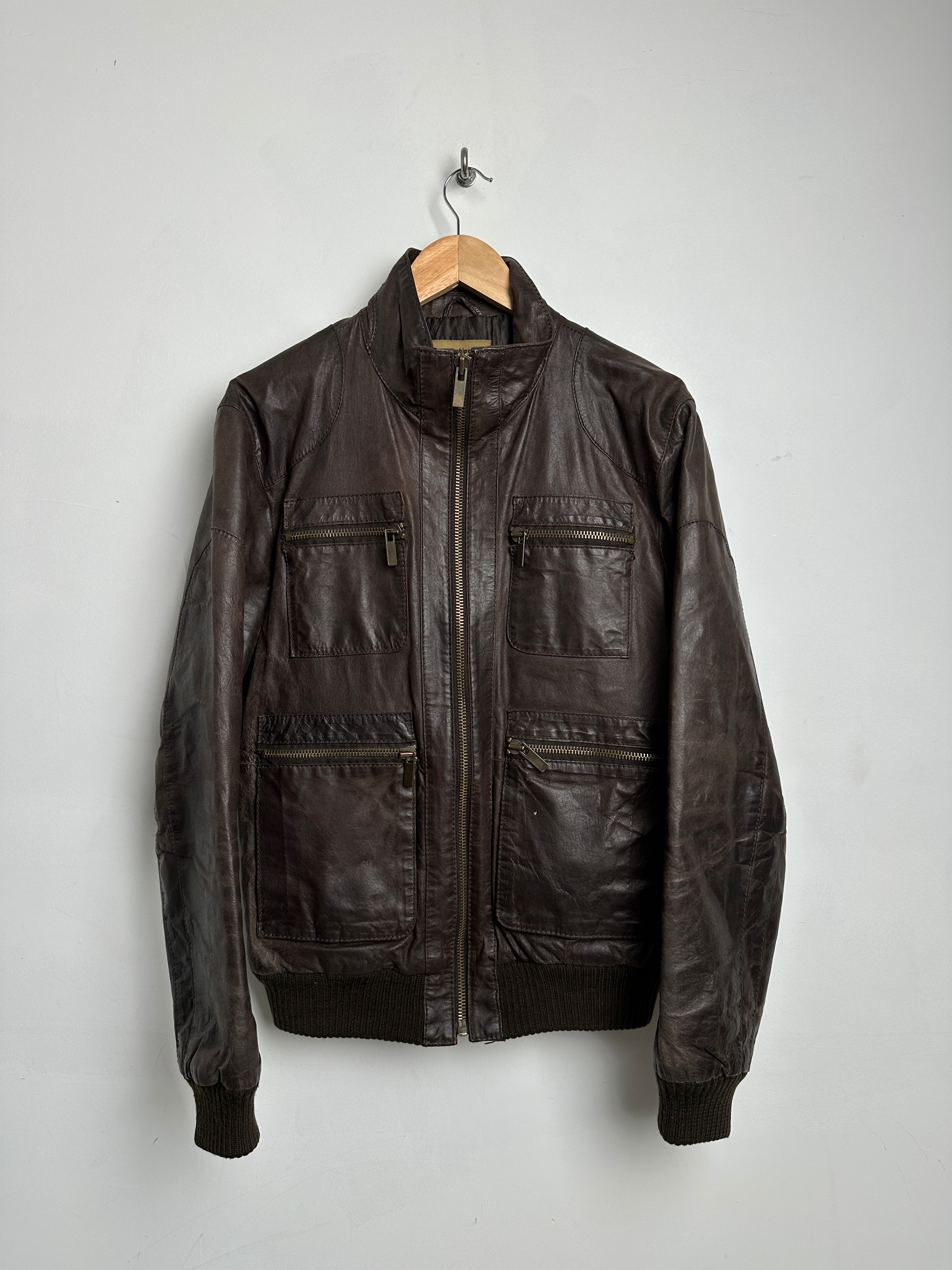 VERA PELLE brown leather jacket - thrift.mt