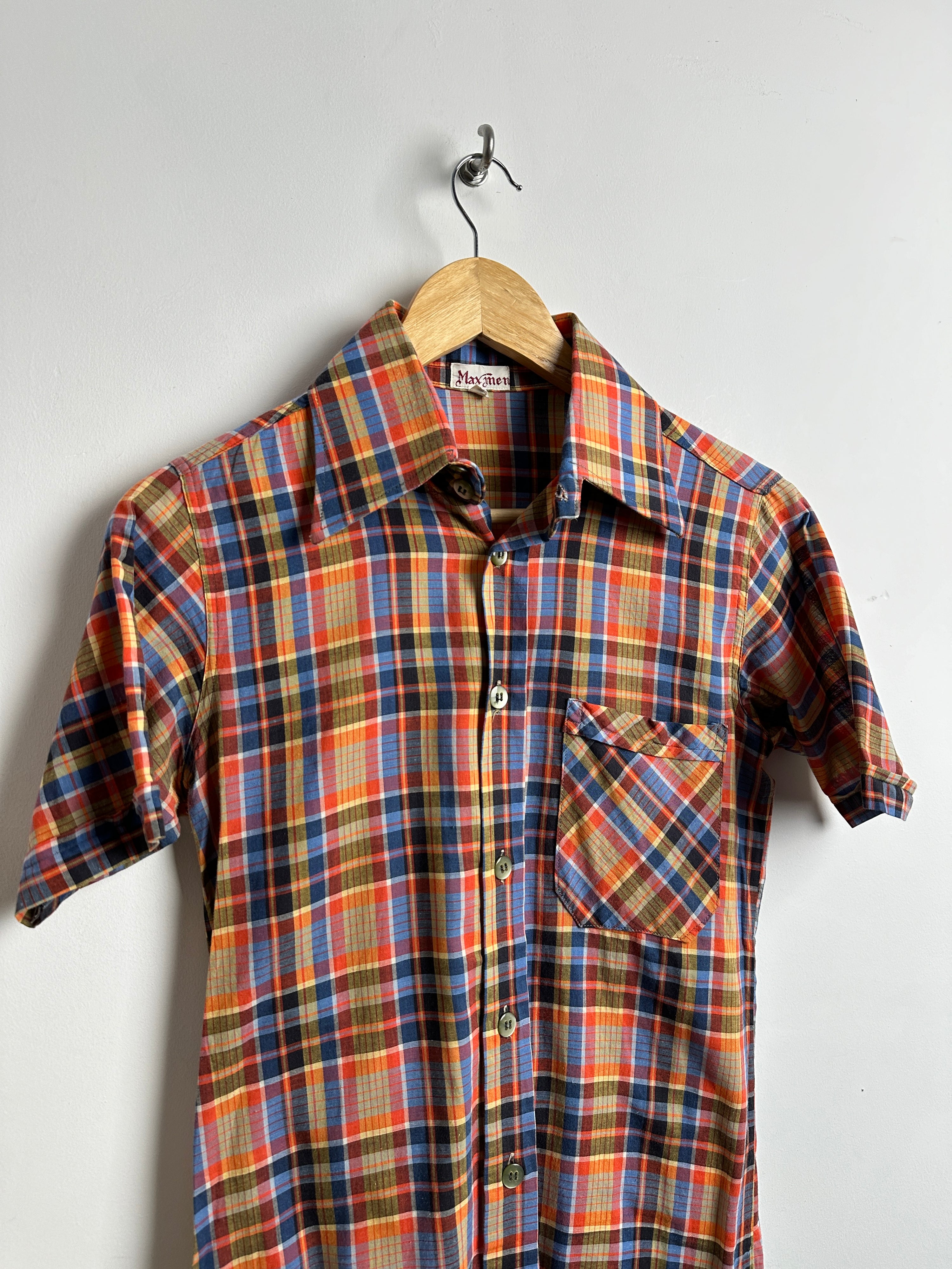 Maxmer vintage short-sleeve checked shirt - thrift.mt