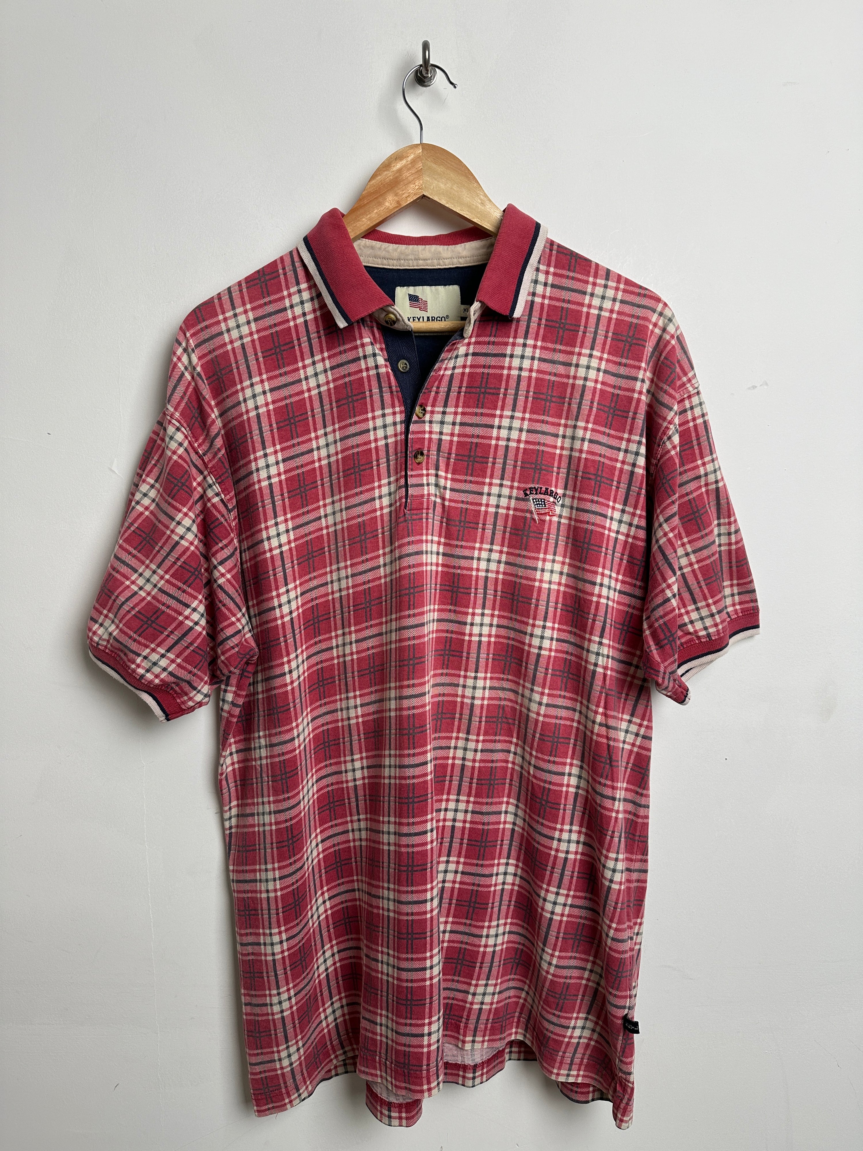 Vintage Keylargo short-sleeve checked polo - thrift.mt