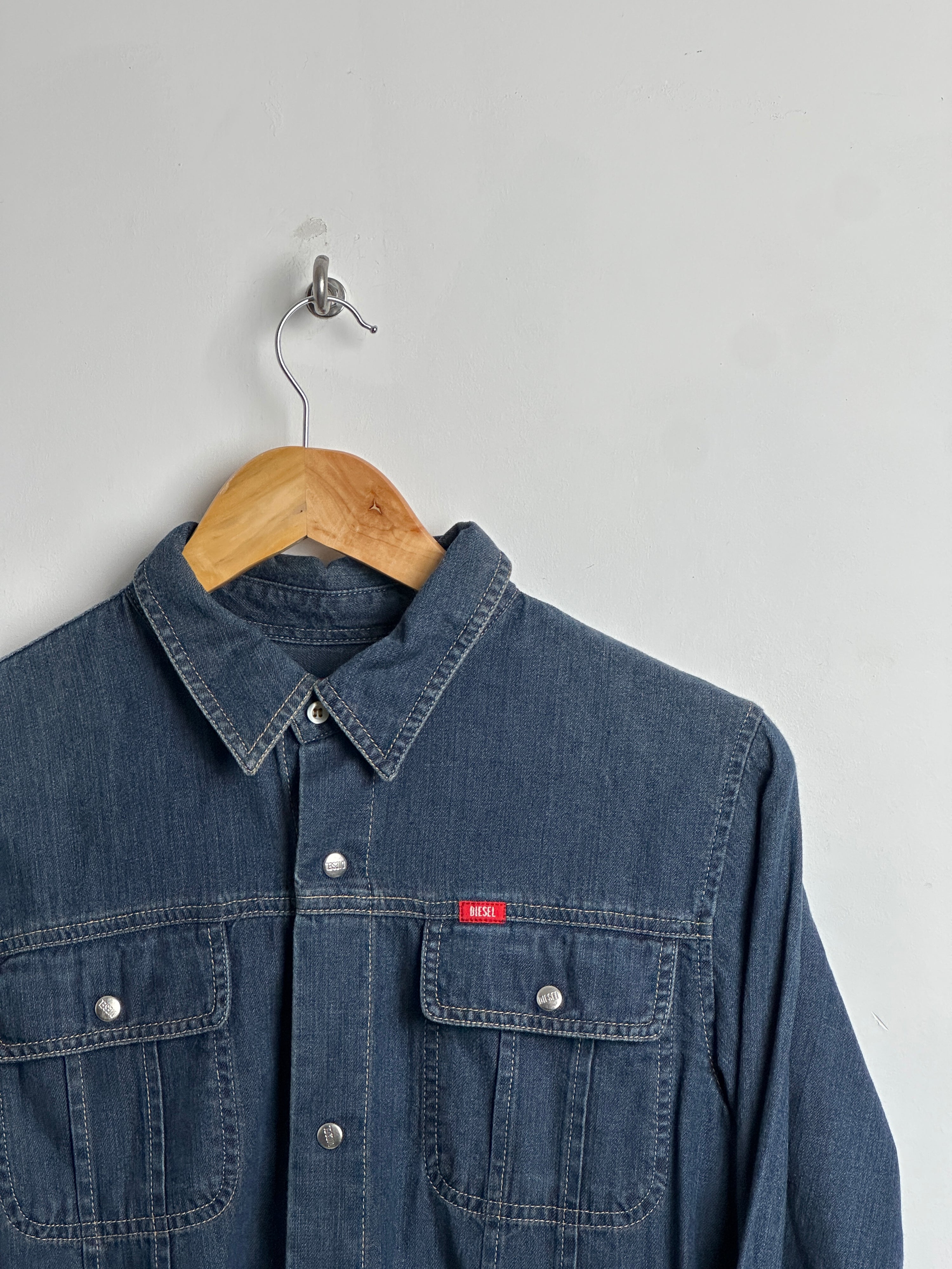 DIESEL DENIM BUTTON UP LONG-SLEEVE