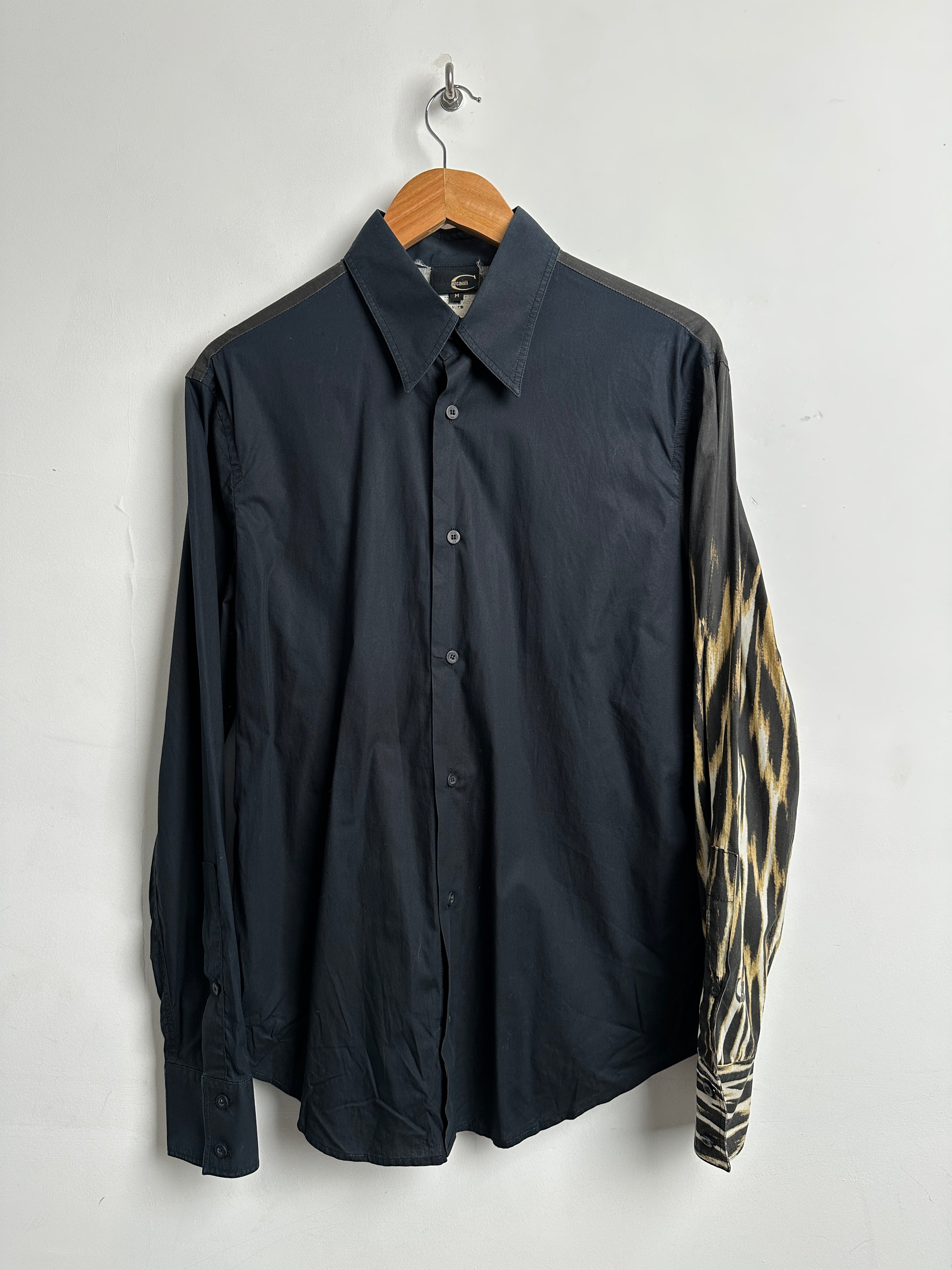 CAVALLI LONG SLEEVE SHIRT IN BLACK