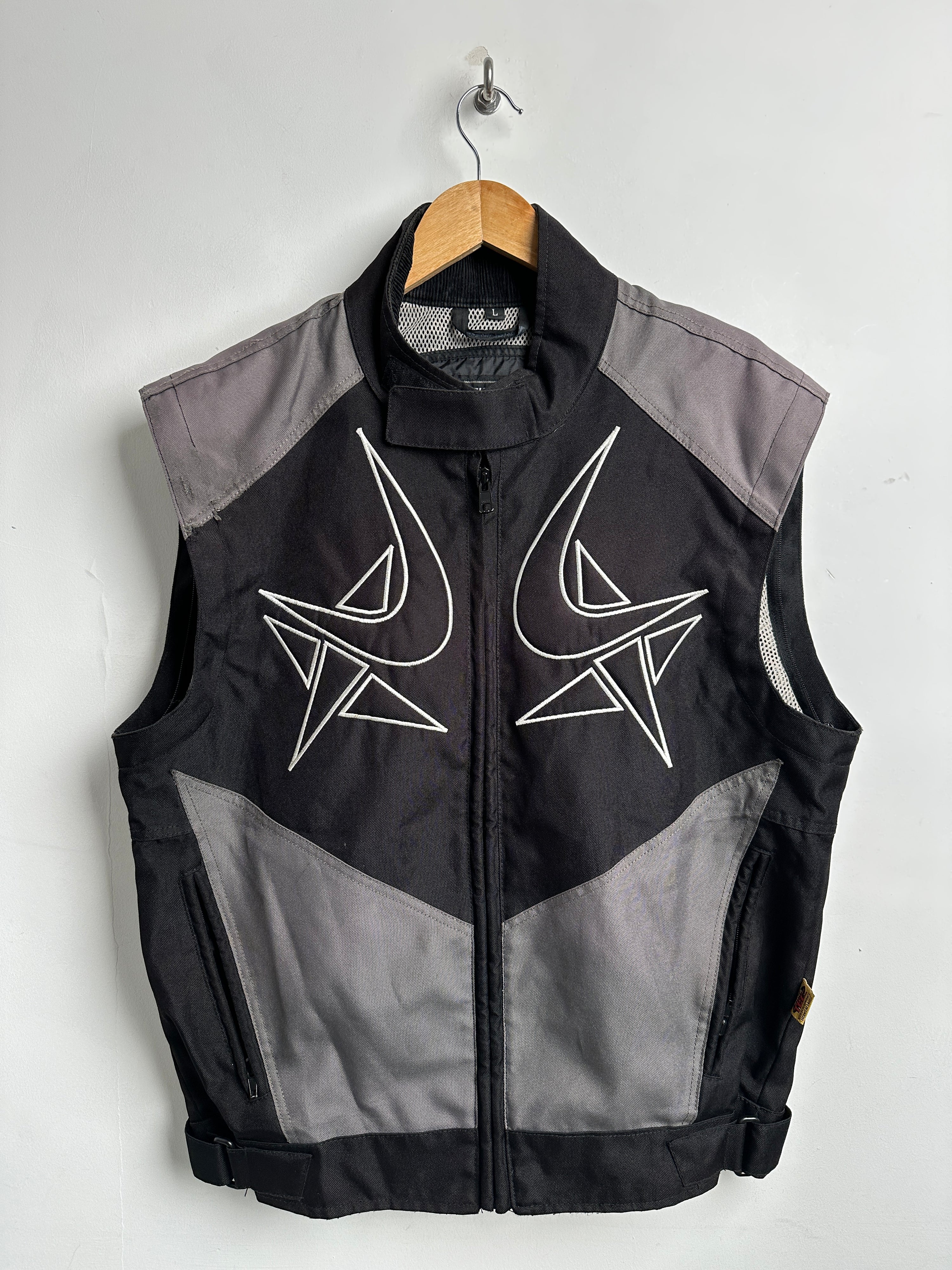 FRANK THOMAS black biking vest