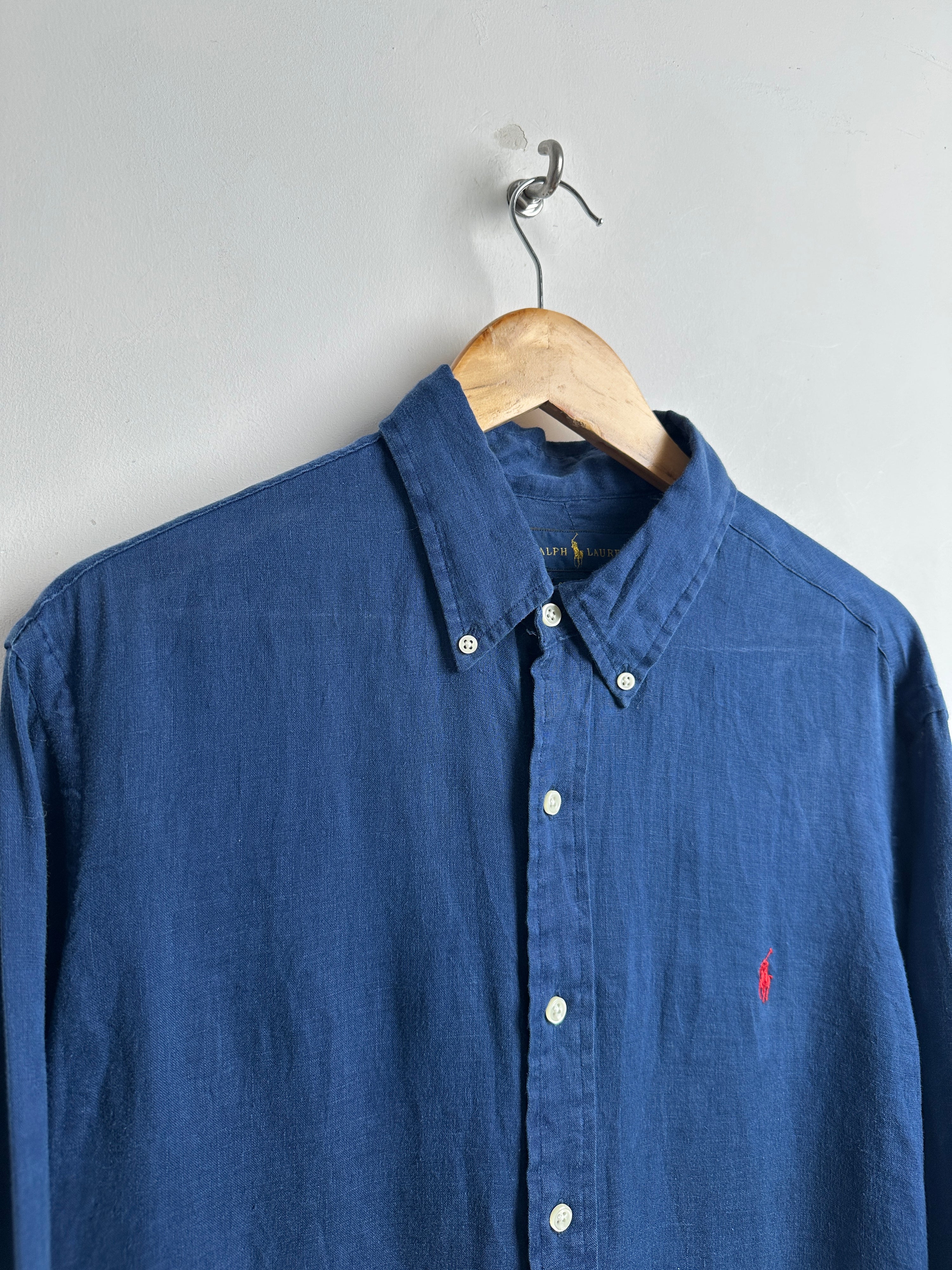 RALPH LAUREN long sleeve shirt in blue