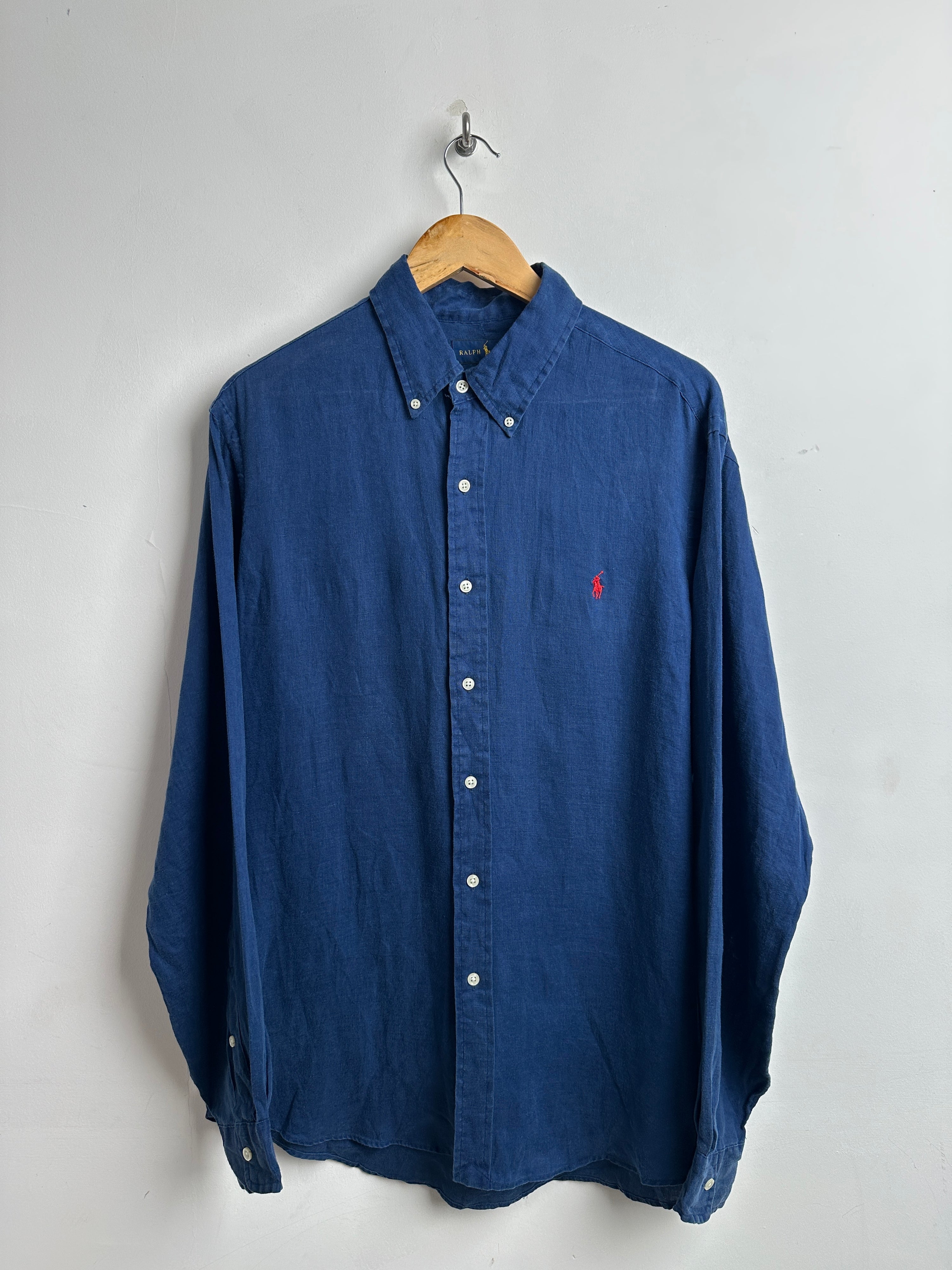 RALPH LAUREN long sleeve shirt in blue