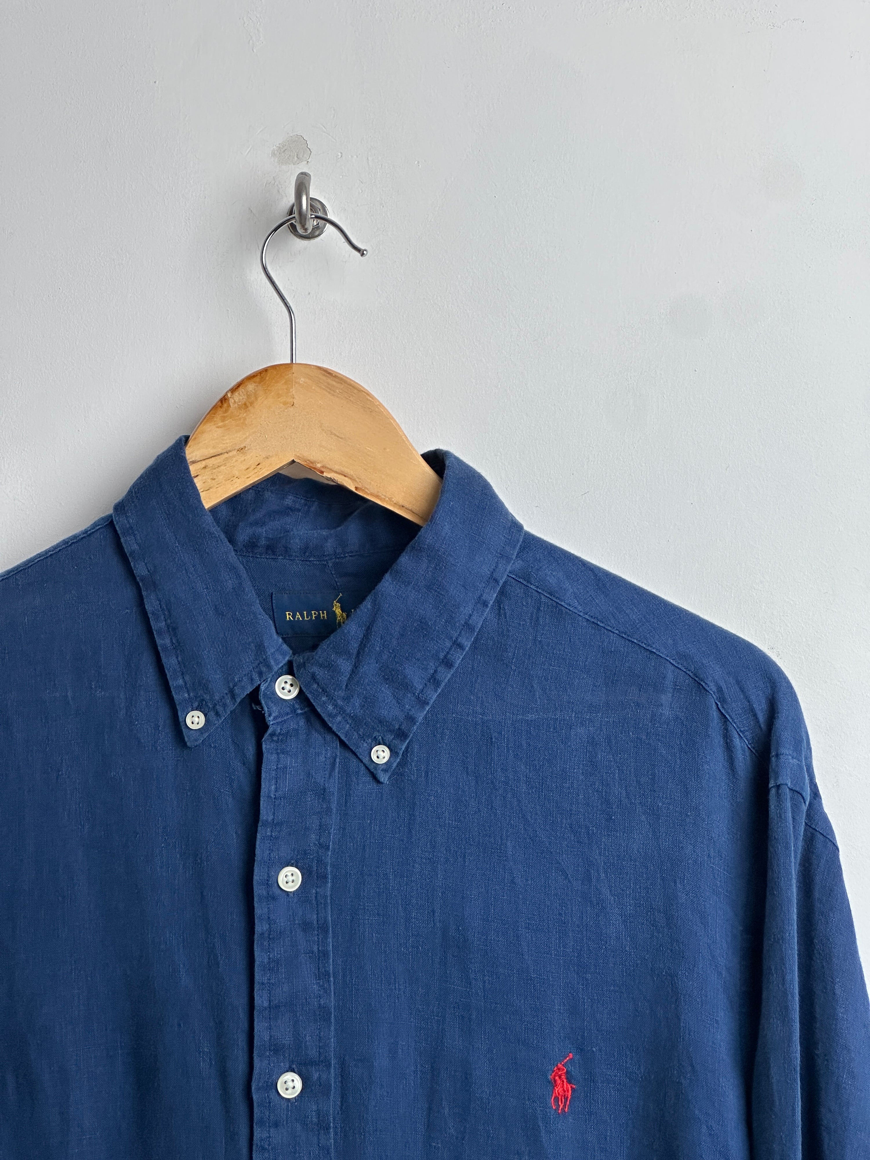 RALPH LAUREN long sleeve shirt in blue