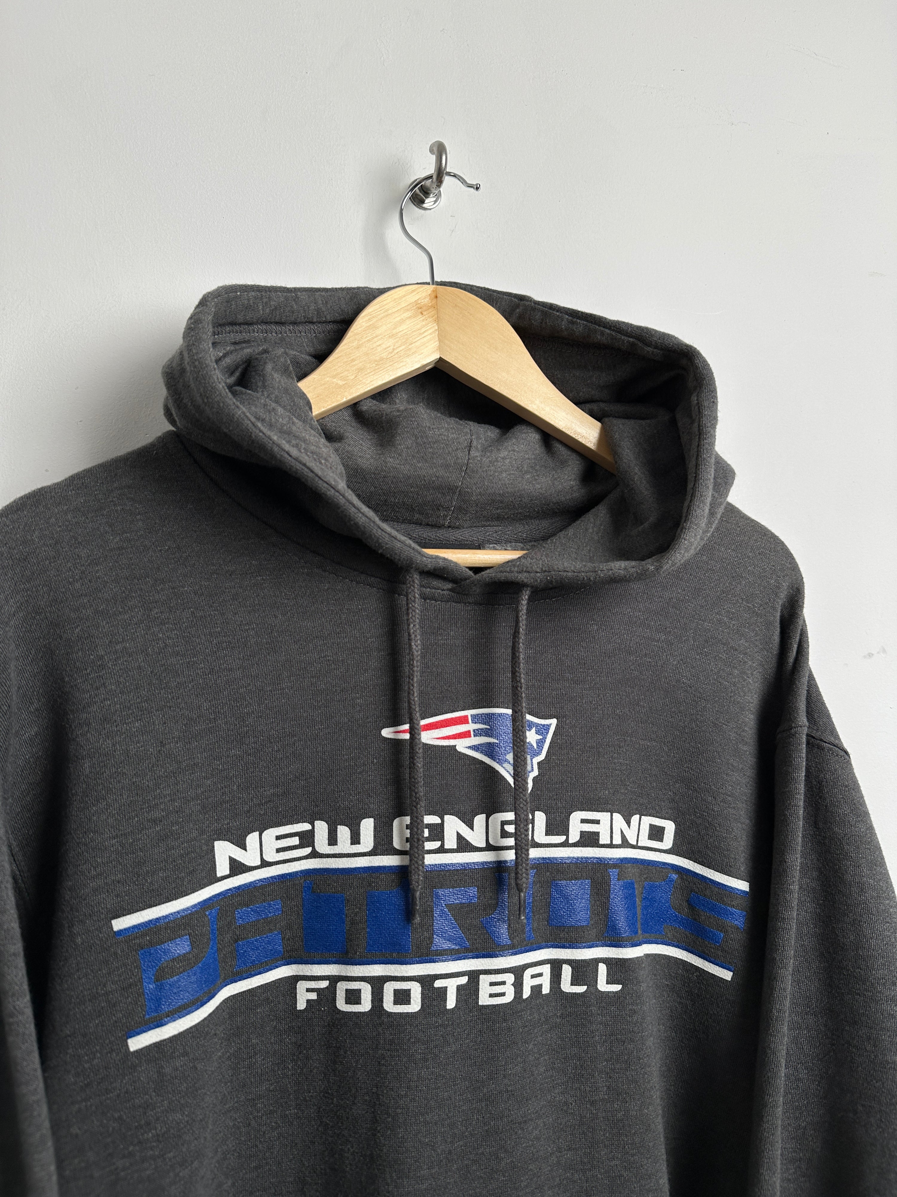 NFL Team Apparel New England Patriots Football hoodie in grey - thrift.mt