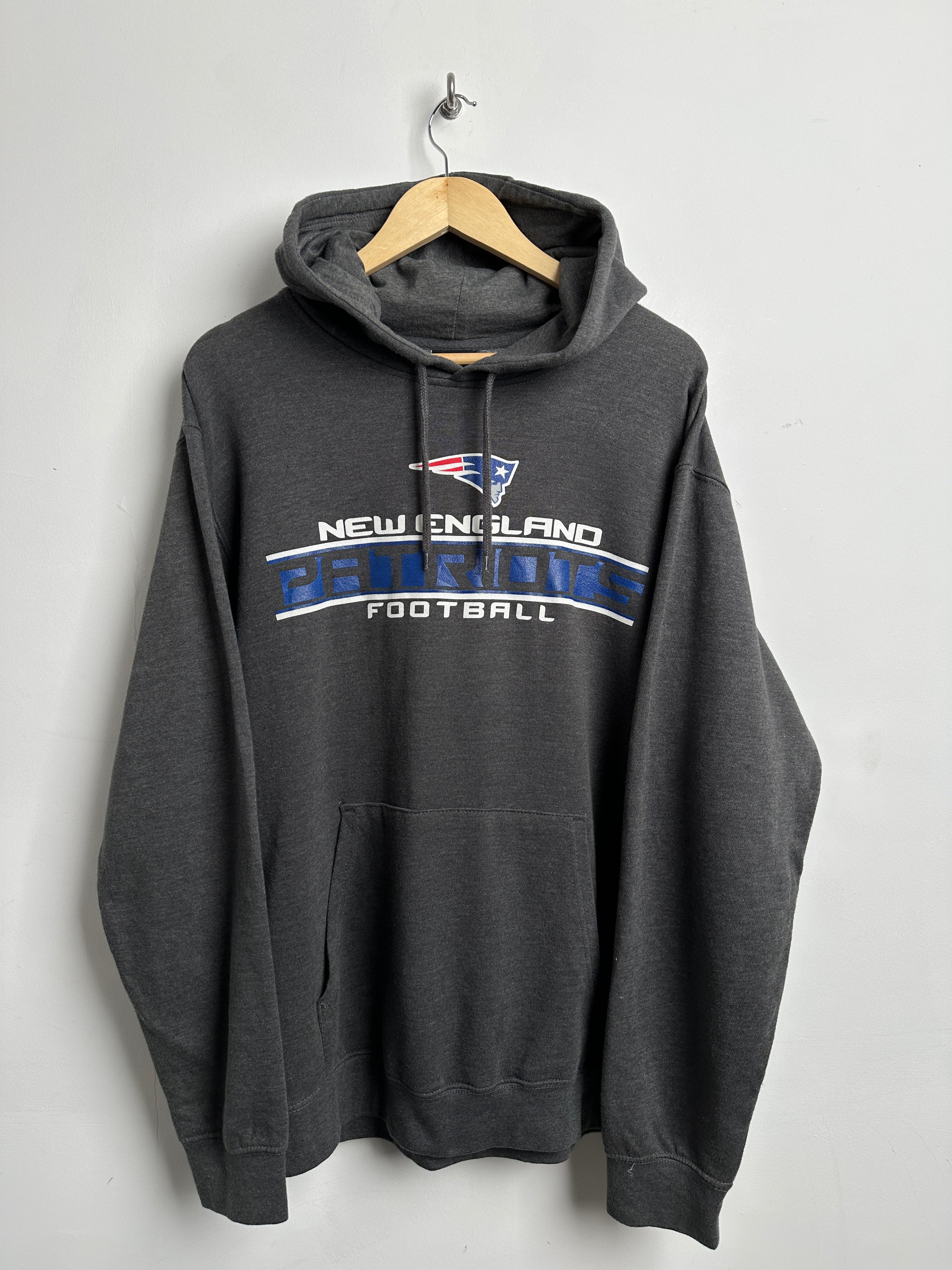 NFL Team Apparel New England Patriots Football hoodie in grey - thrift.mt