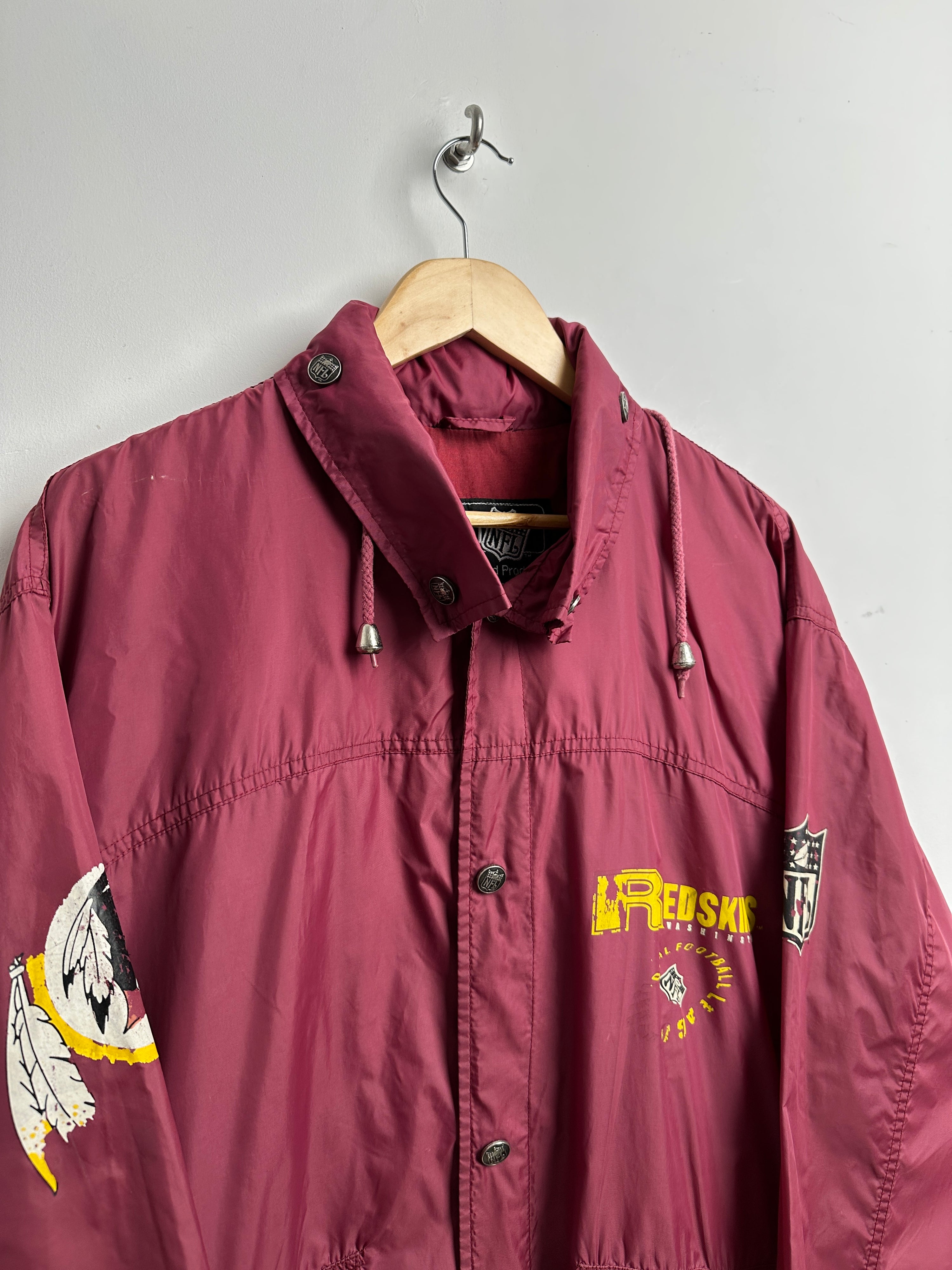 NFL REDSKINS 1991 windbreaker in dark red - thrift.mt