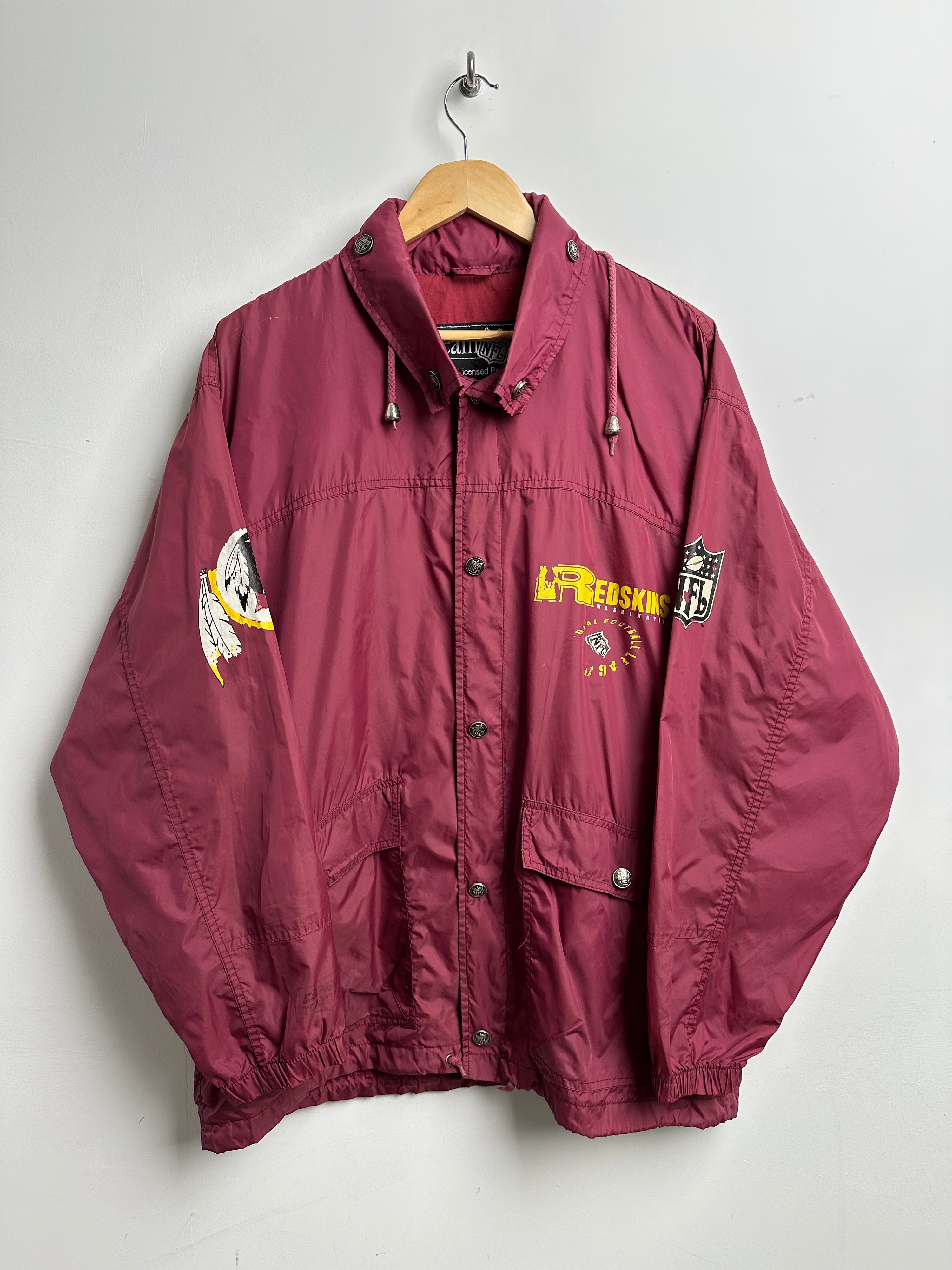 NFL REDSKINS 1991 windbreaker in dark red - thrift.mt