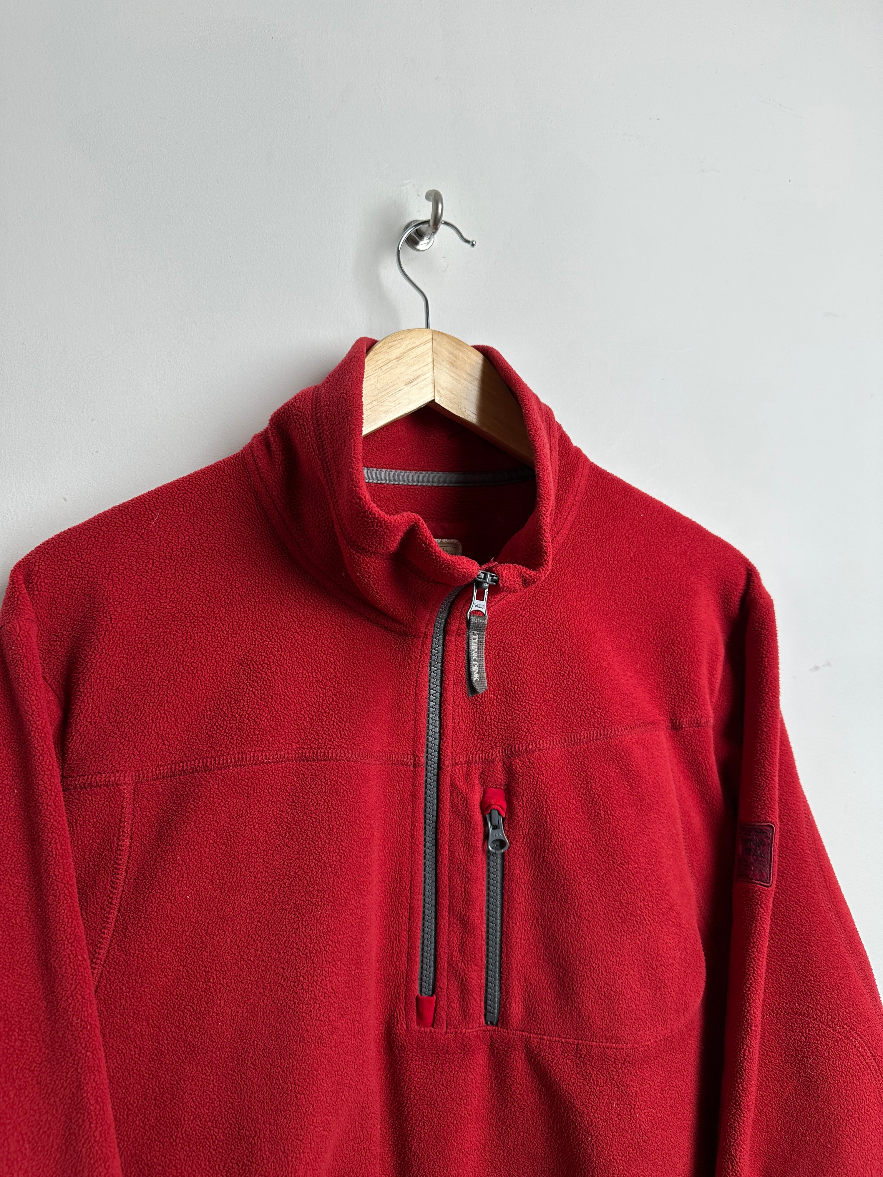 THINK PINK 90s quarter zip fleece in red - thrift.mt