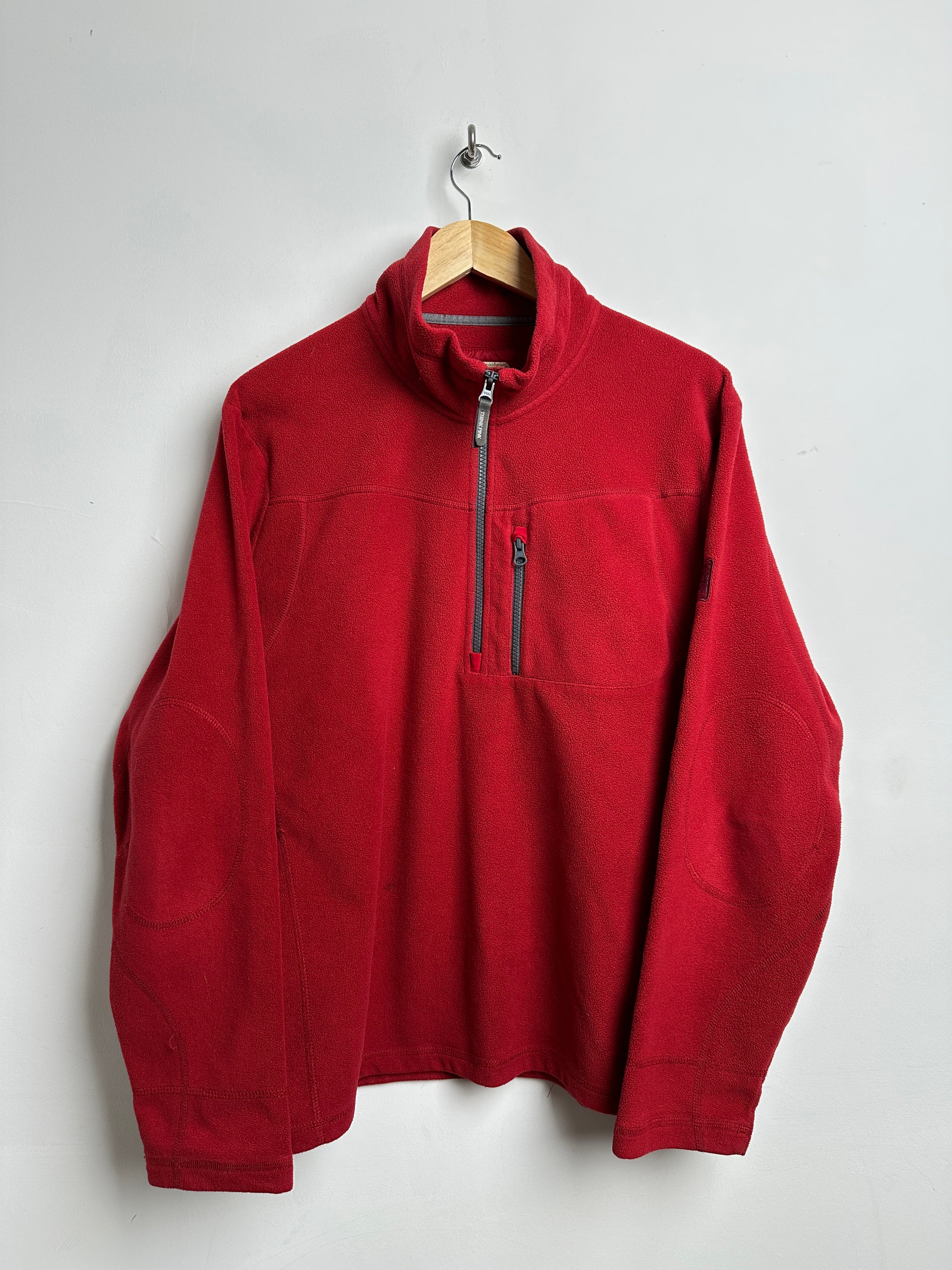 THINK PINK 90s quarter zip fleece in red - thrift.mt