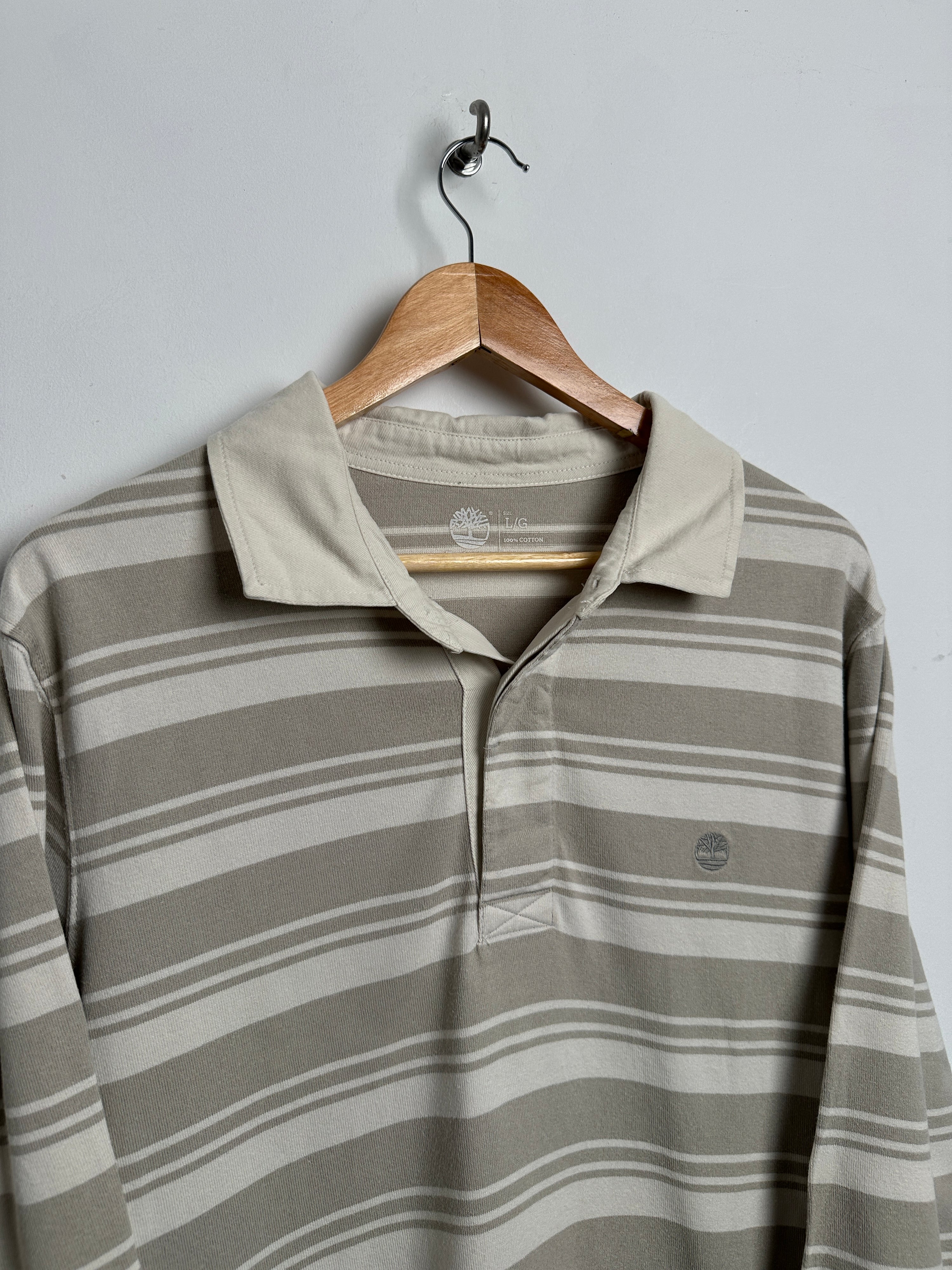 Timberland collared long sleeve in beige - thrift.mt