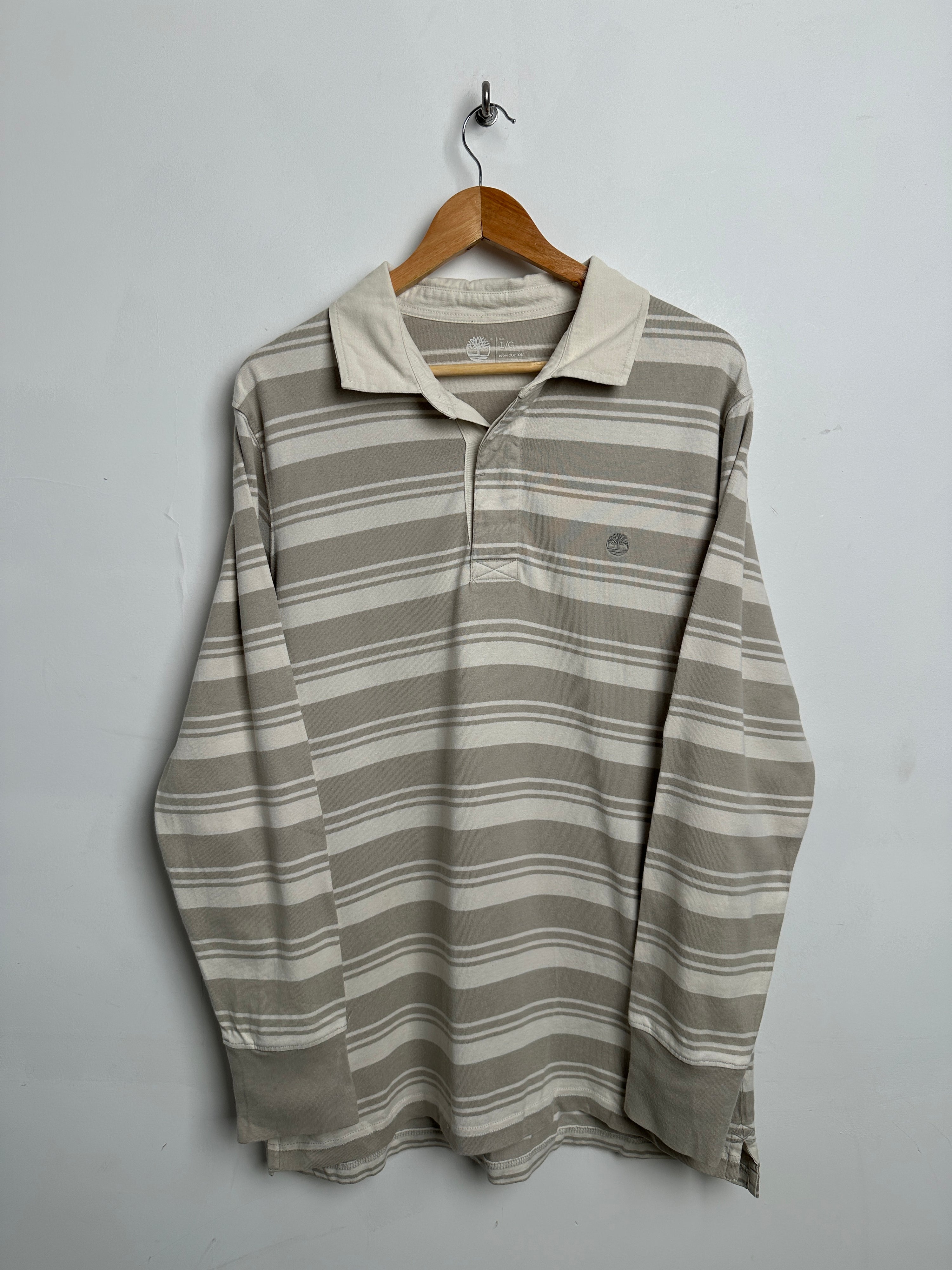 Timberland collared long sleeve in beige - thrift.mt