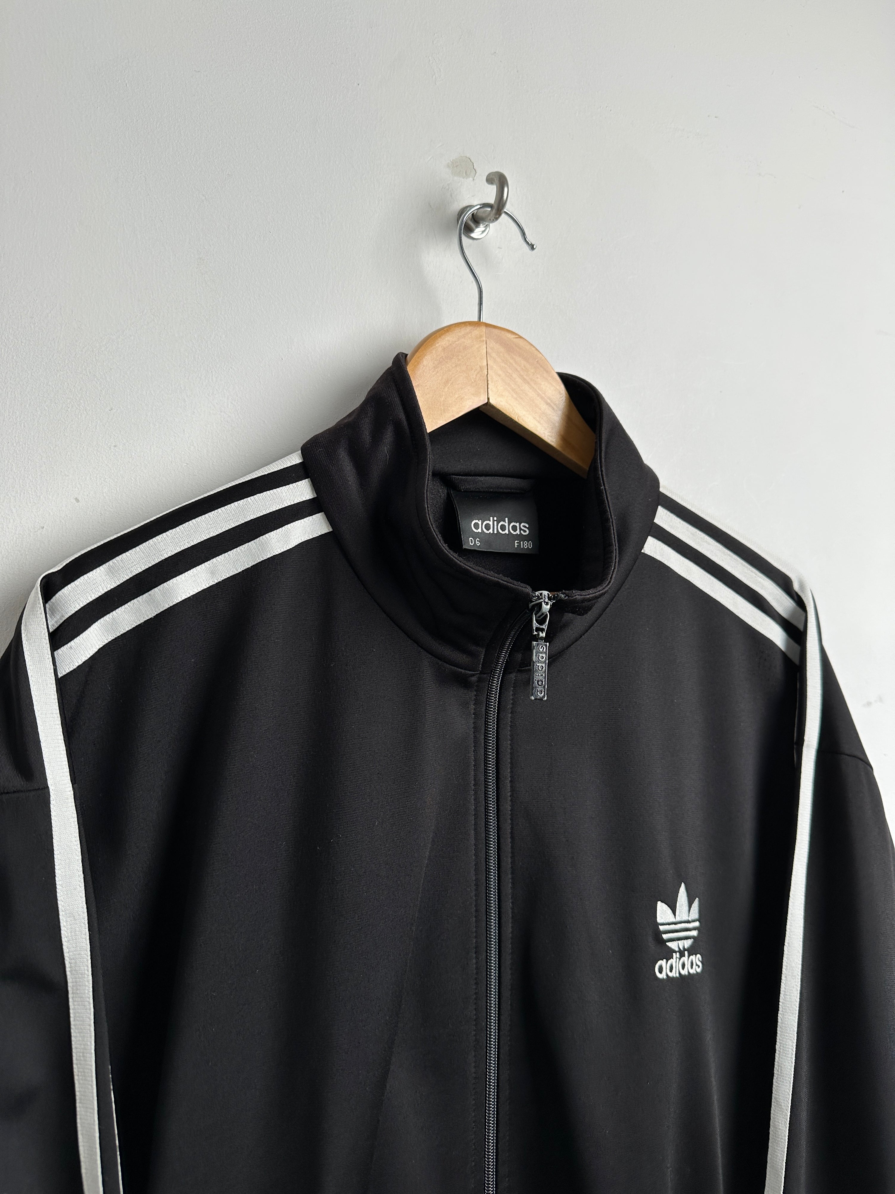 ADIDAS ORIGINALS Black with White Stripes Trackjacket