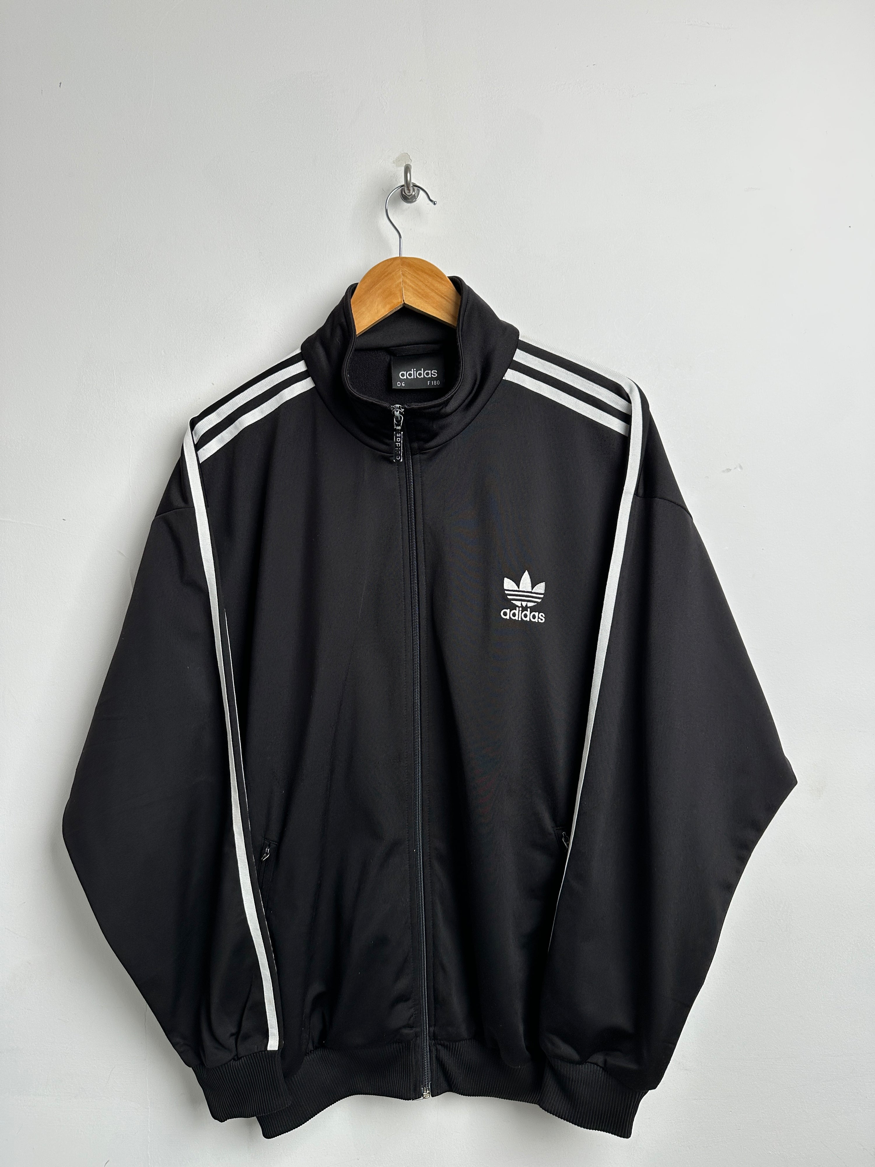 ADIDAS ORIGINALS Black with White Stripes Trackjacket