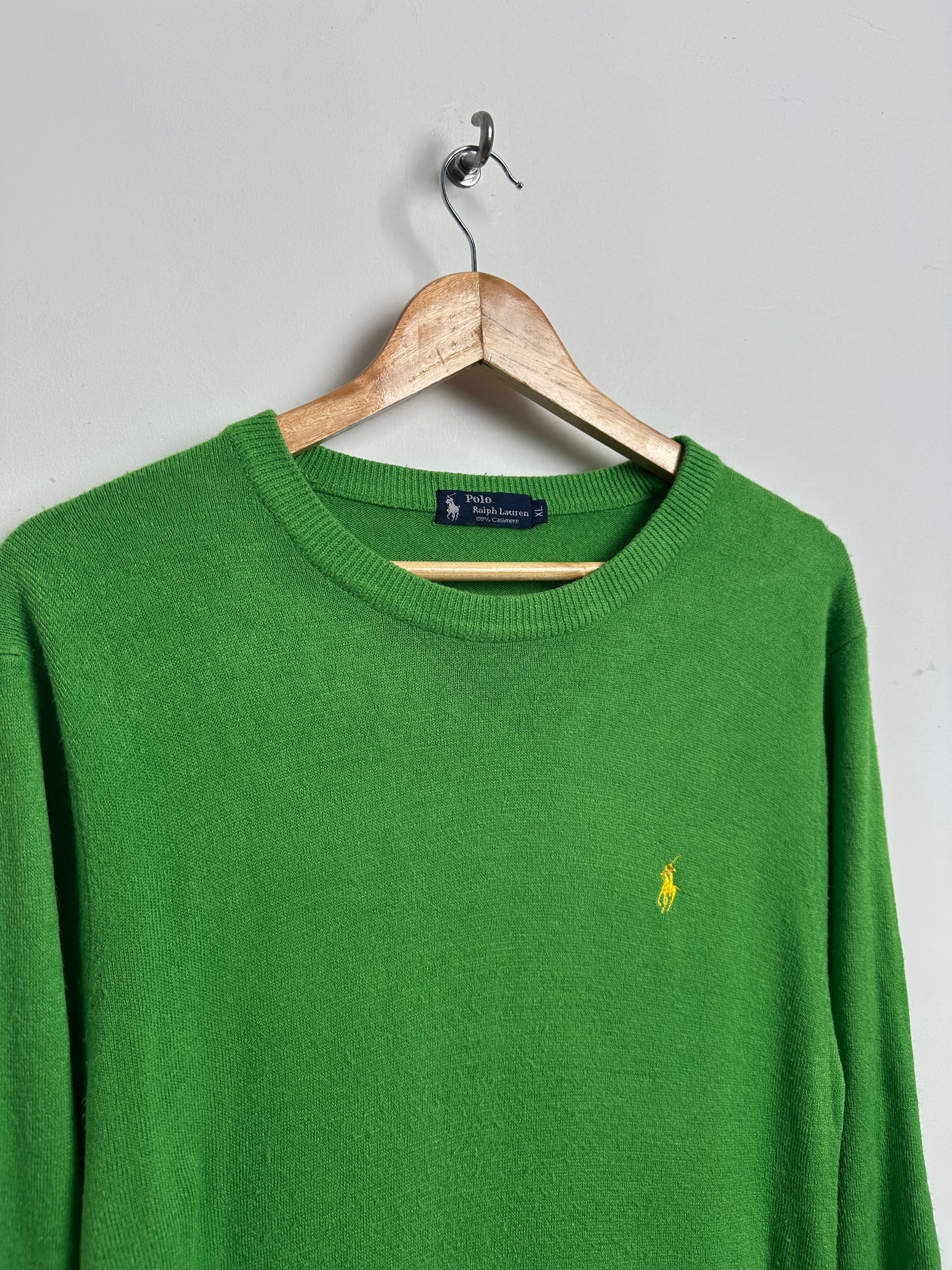 Polo Ralph Lauren green cashmere long sleeve - thrift.mt