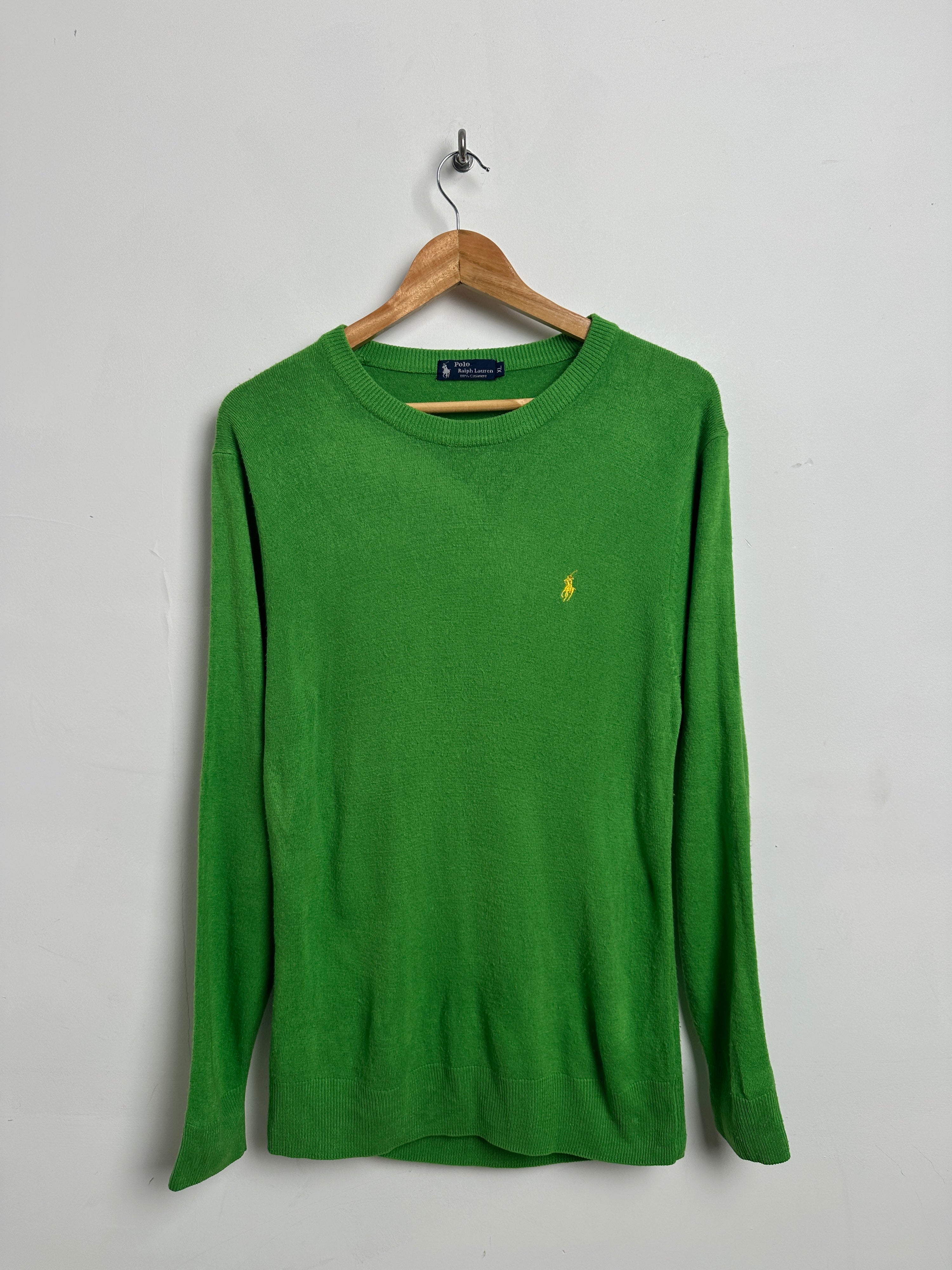 Polo Ralph Lauren green cashmere long sleeve - thrift.mt