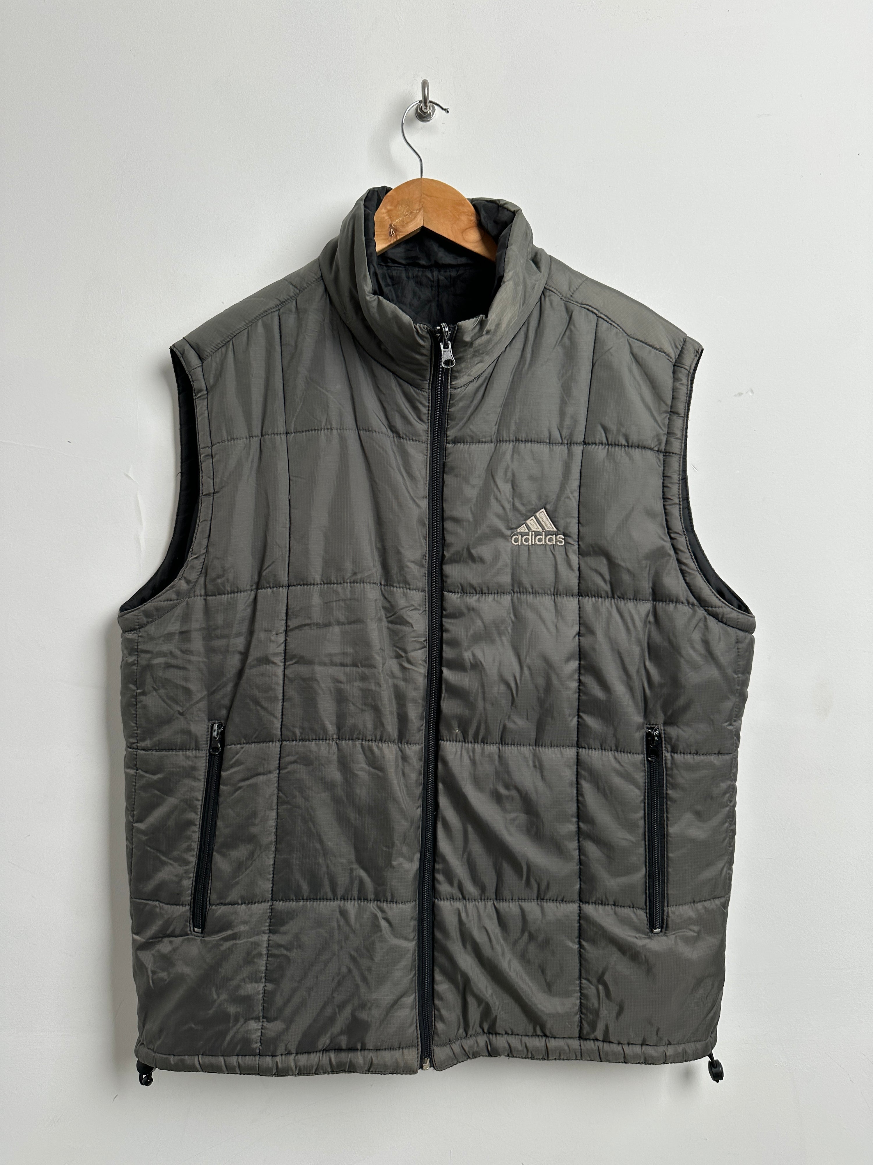 adidas green puffer vest - thrift.mt