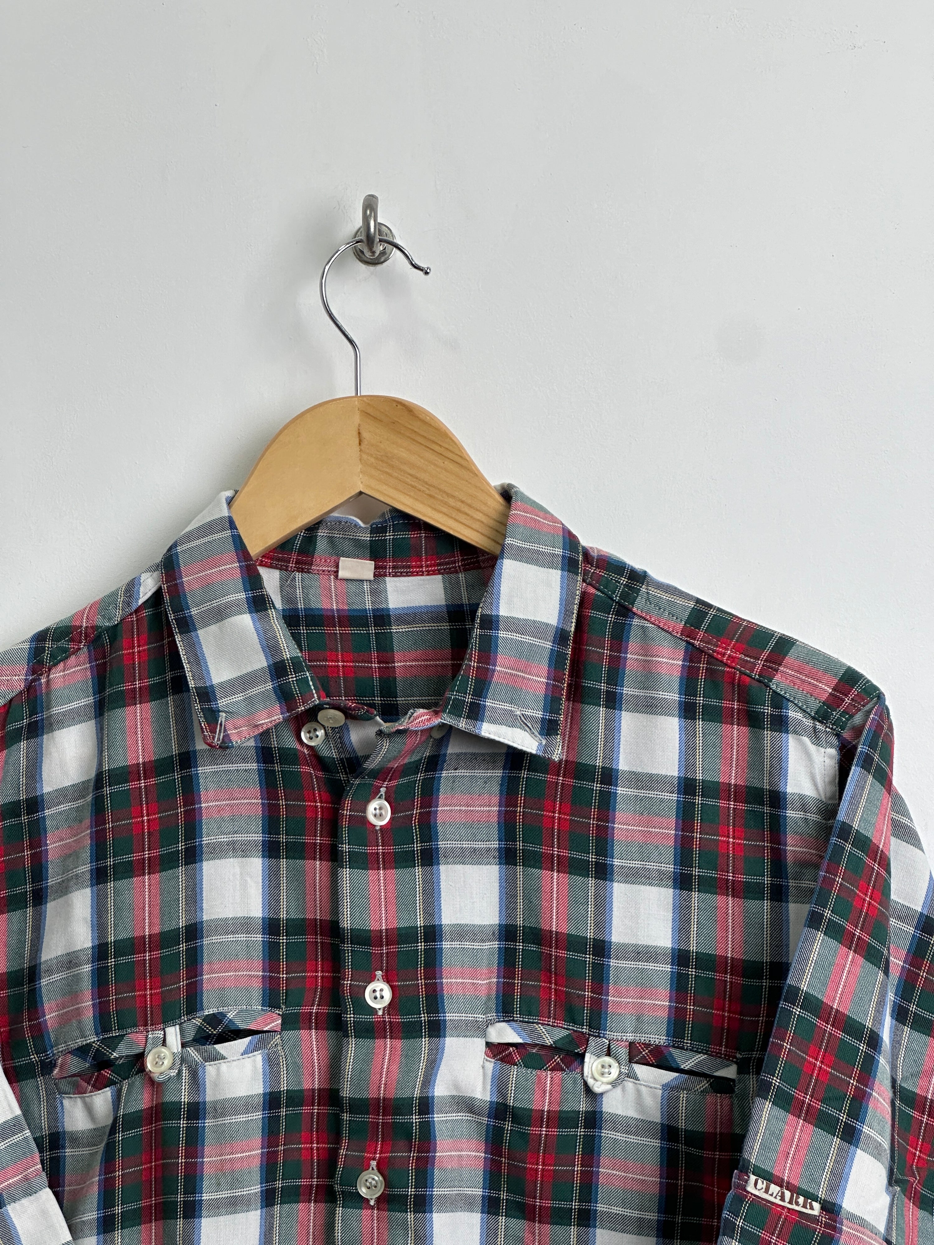 Vintage checked short-sleeve shirt - thrift.mt