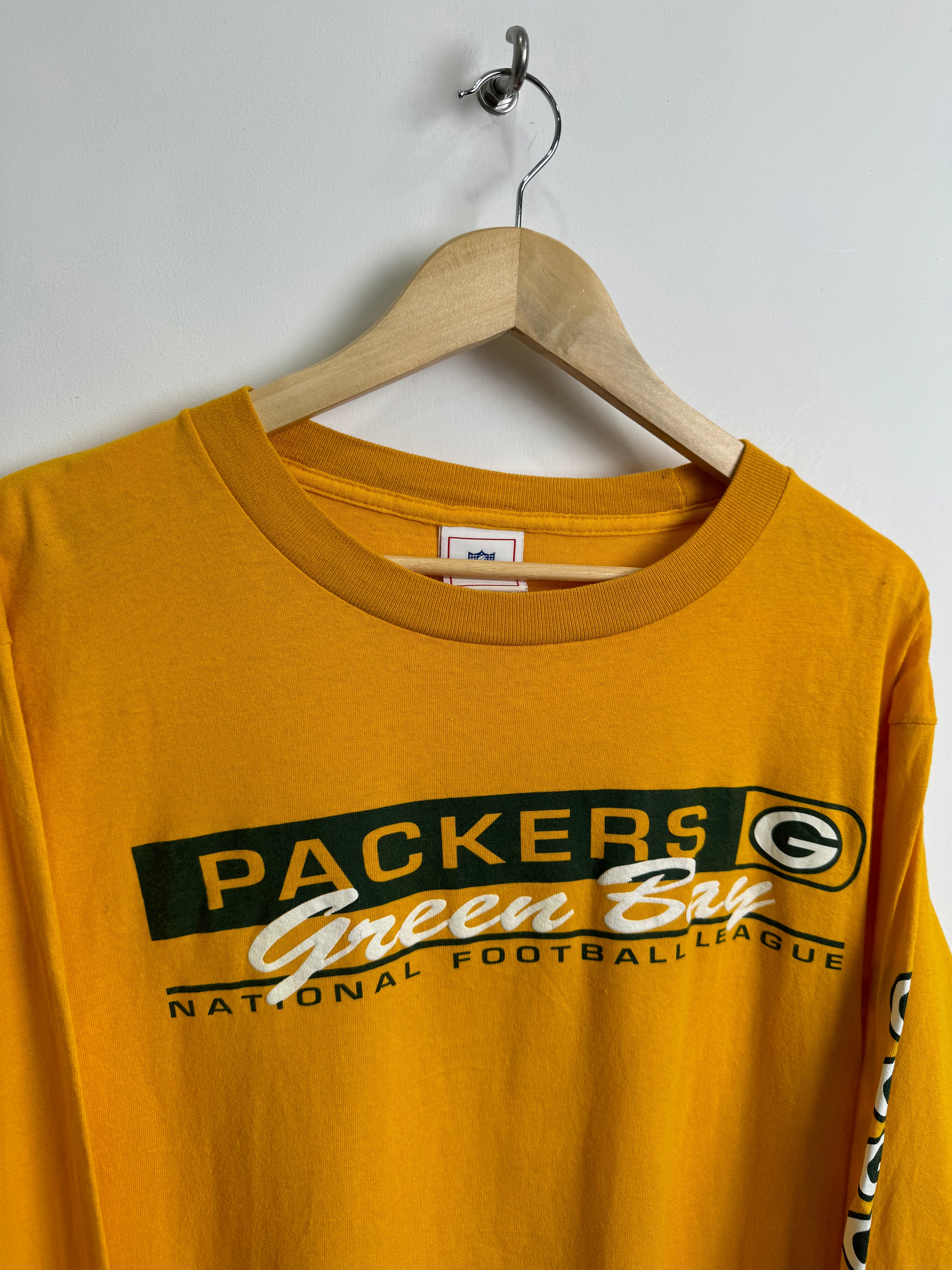 NFL Packers Green Bay Long-Sleeved Tee in Mustard - thrift.mt